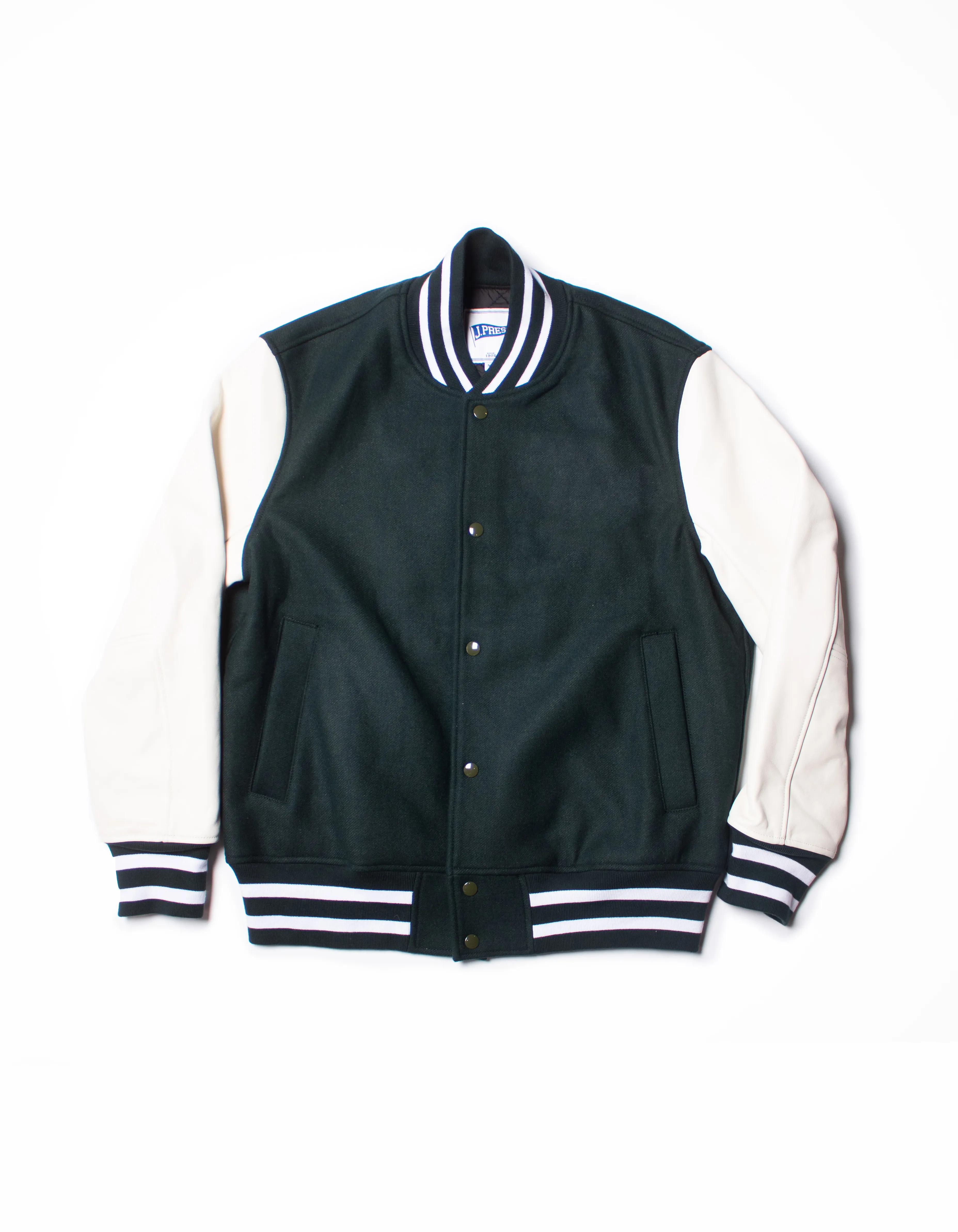 Green Wool Varsity Jacket - Trim Fit sold by J. Press