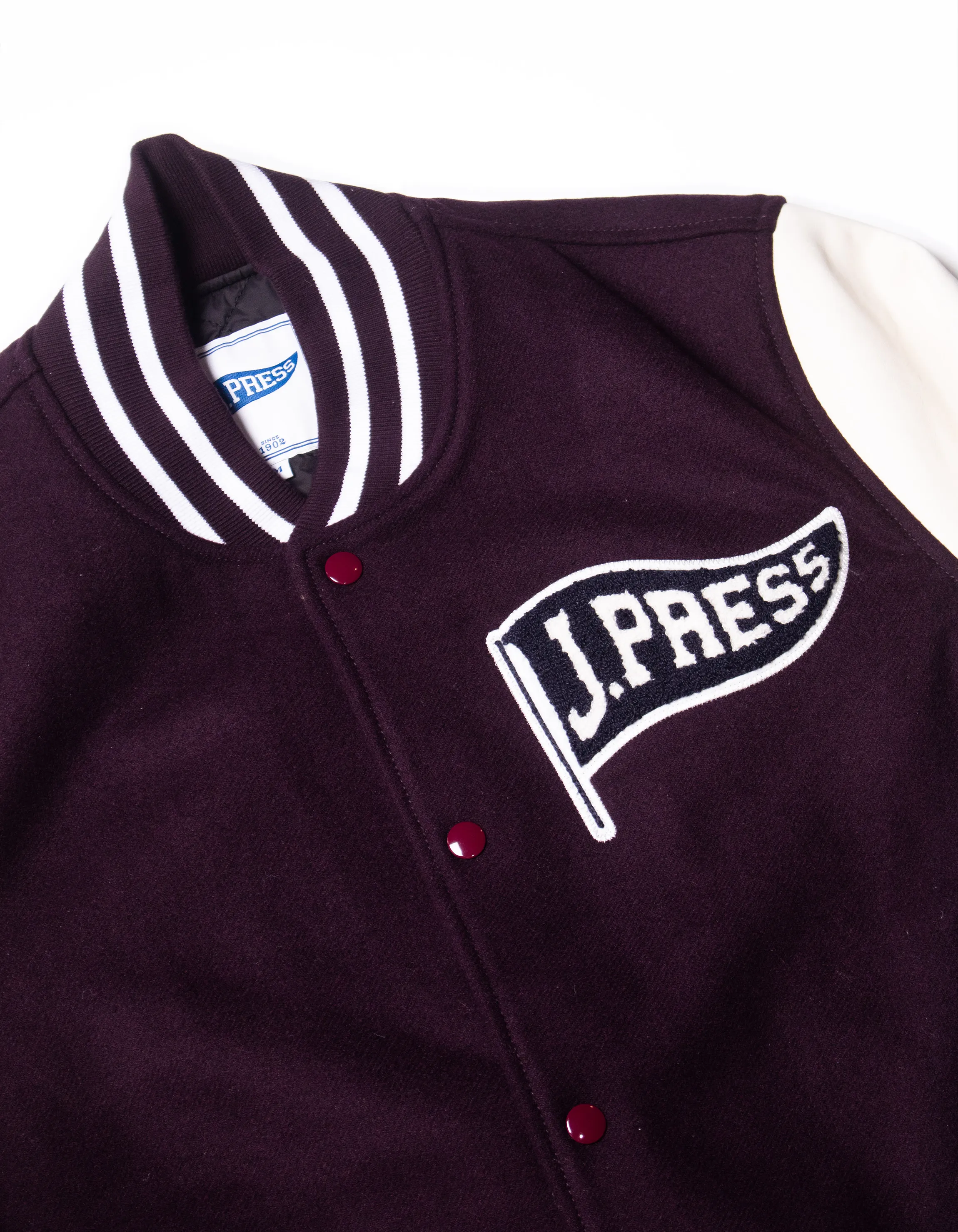J. PRESS VARSITY JACKET - BURGUNDY sold by J. Press product image thumbnail 3