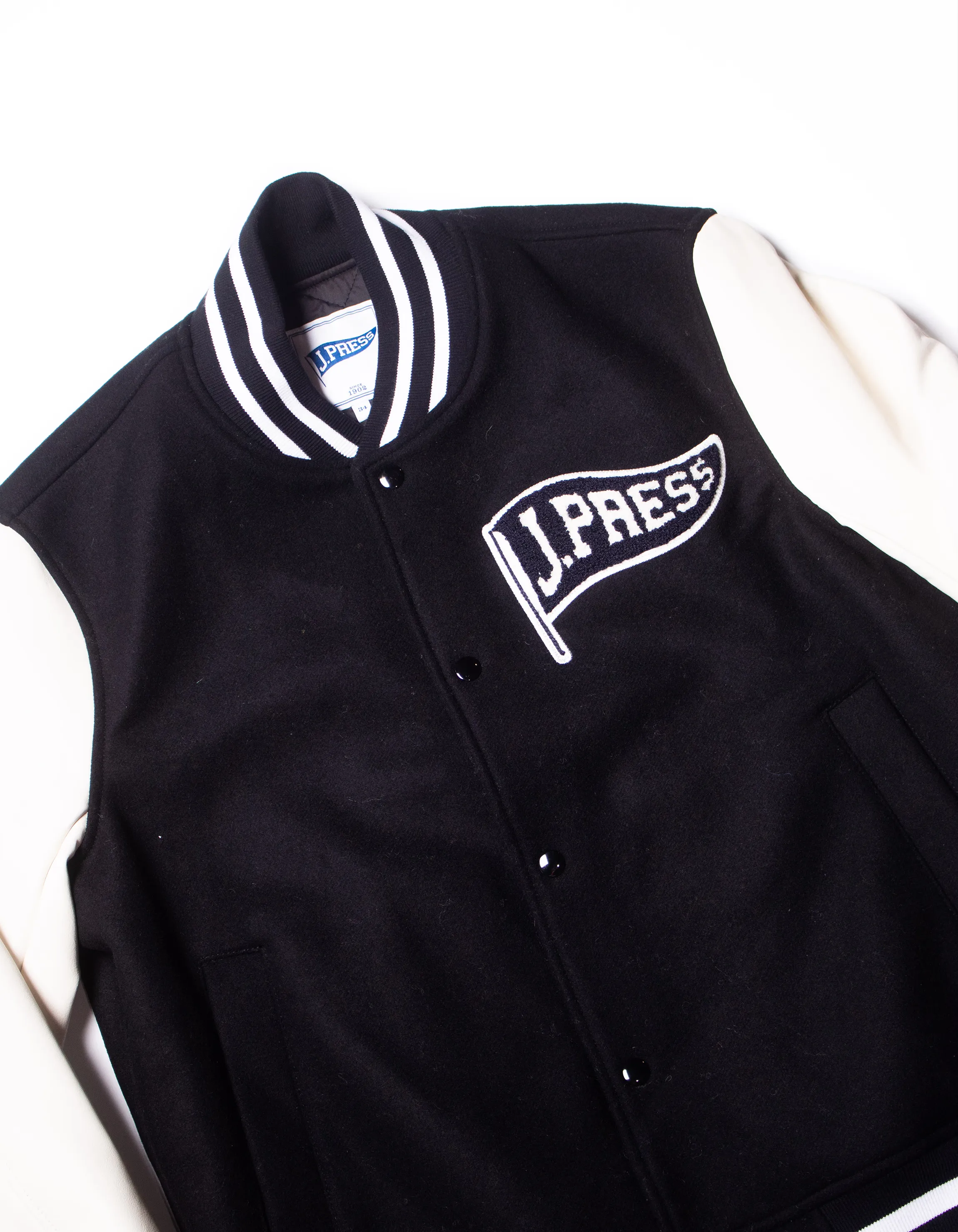 J. PRESS VARSITY JACKET - BLACK sold by J. Press product image thumbnail 2