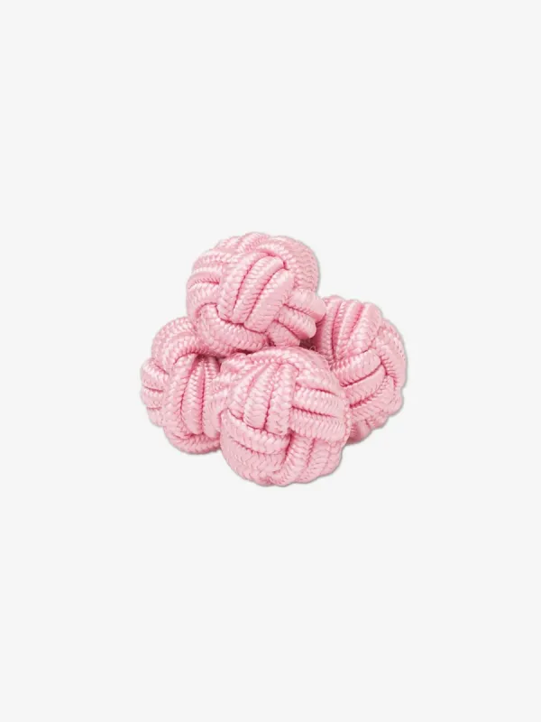 Pink Monkey's Fist Silk Knot Cufflinks sold by J. Press