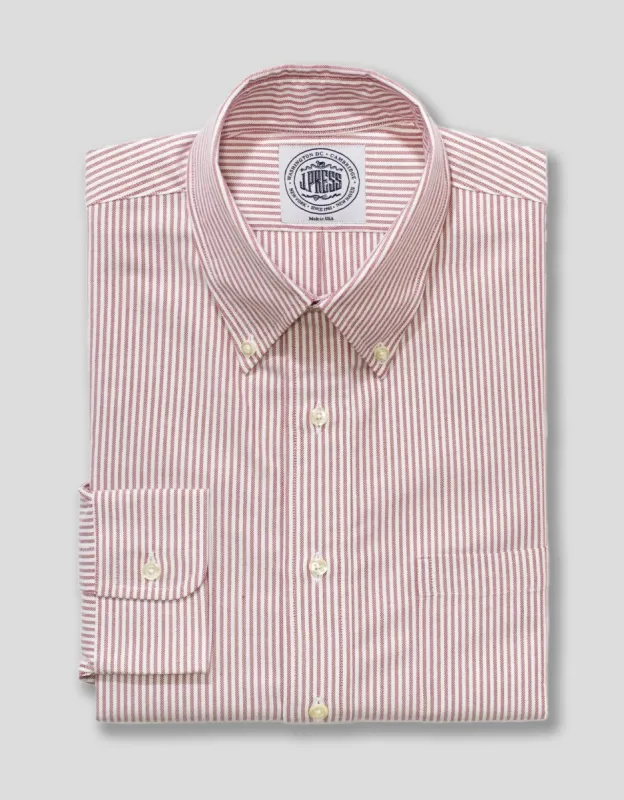 University Stripe Oxford Dress Shirt sold by J. Press