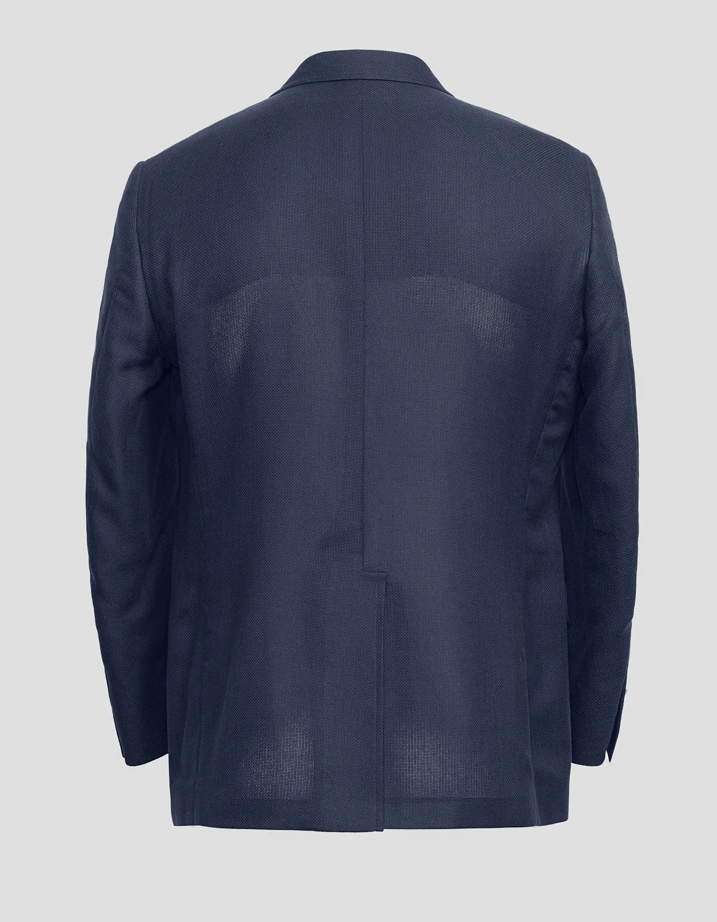 Made-in-Canada Navy Cotton/Wool Open-Weave Hopsack Blazer sold by J. Press product image thumbnail 2