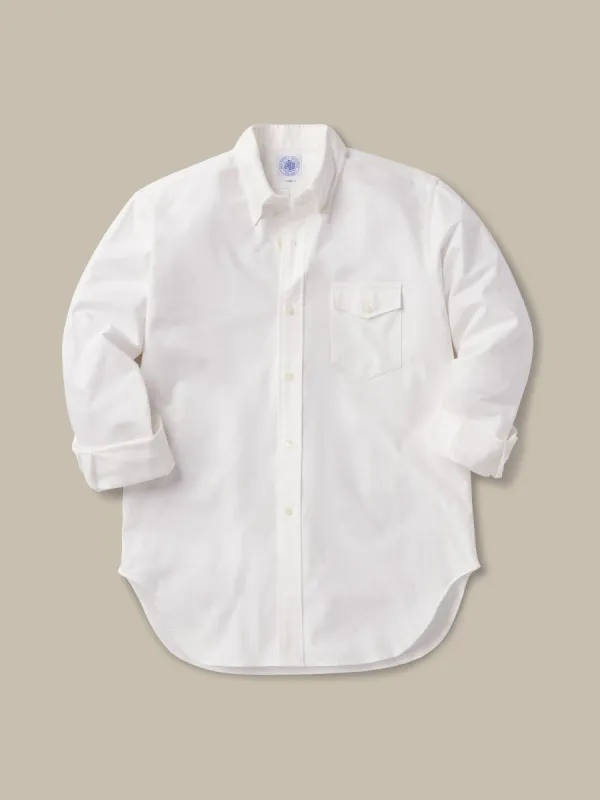 J.PRESS x BUCK MASON OXFORD BUTTON DOWN SHIRT - WHITE made by J. Press