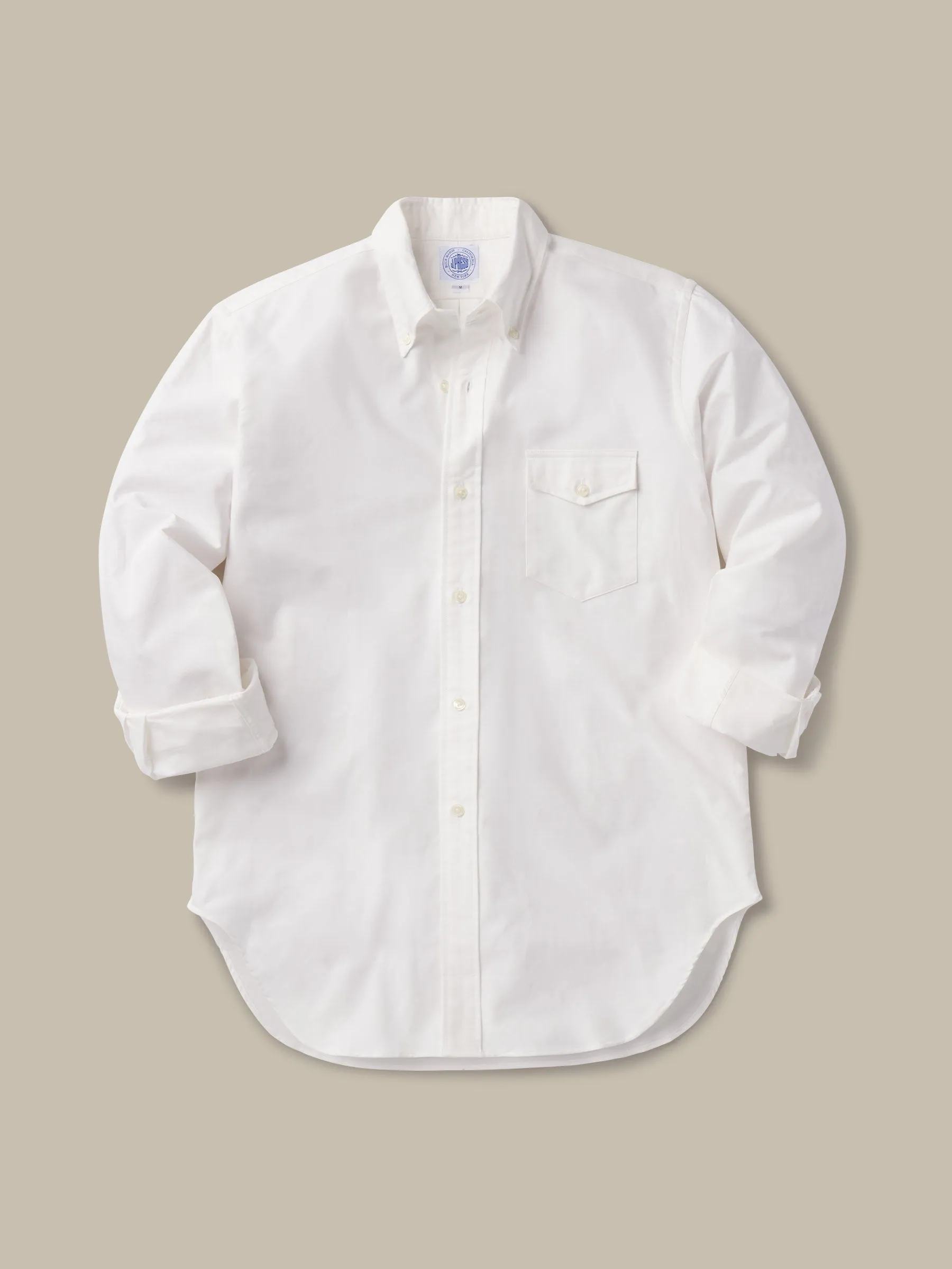 J.PRESS x BUCK MASON OXFORD BUTTON DOWN SHIRT - WHITE sold by J. Press