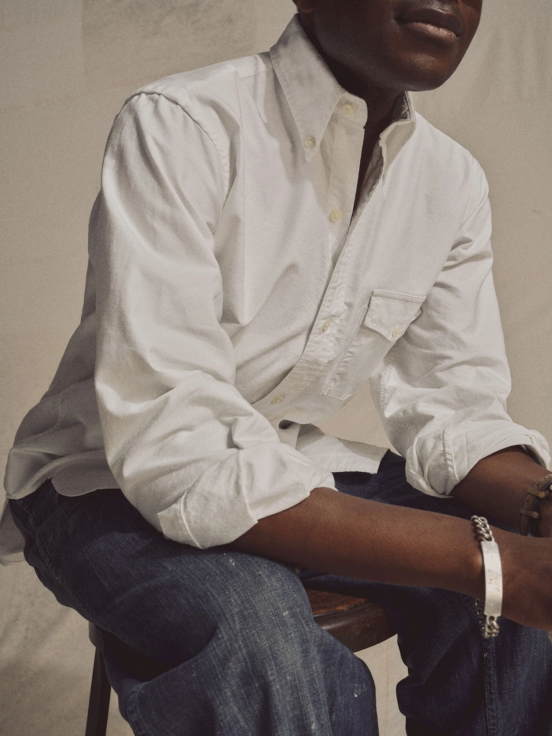 J.PRESS x BUCK MASON OXFORD BUTTON DOWN SHIRT - WHITE sold by J. Press product image thumbnail 2