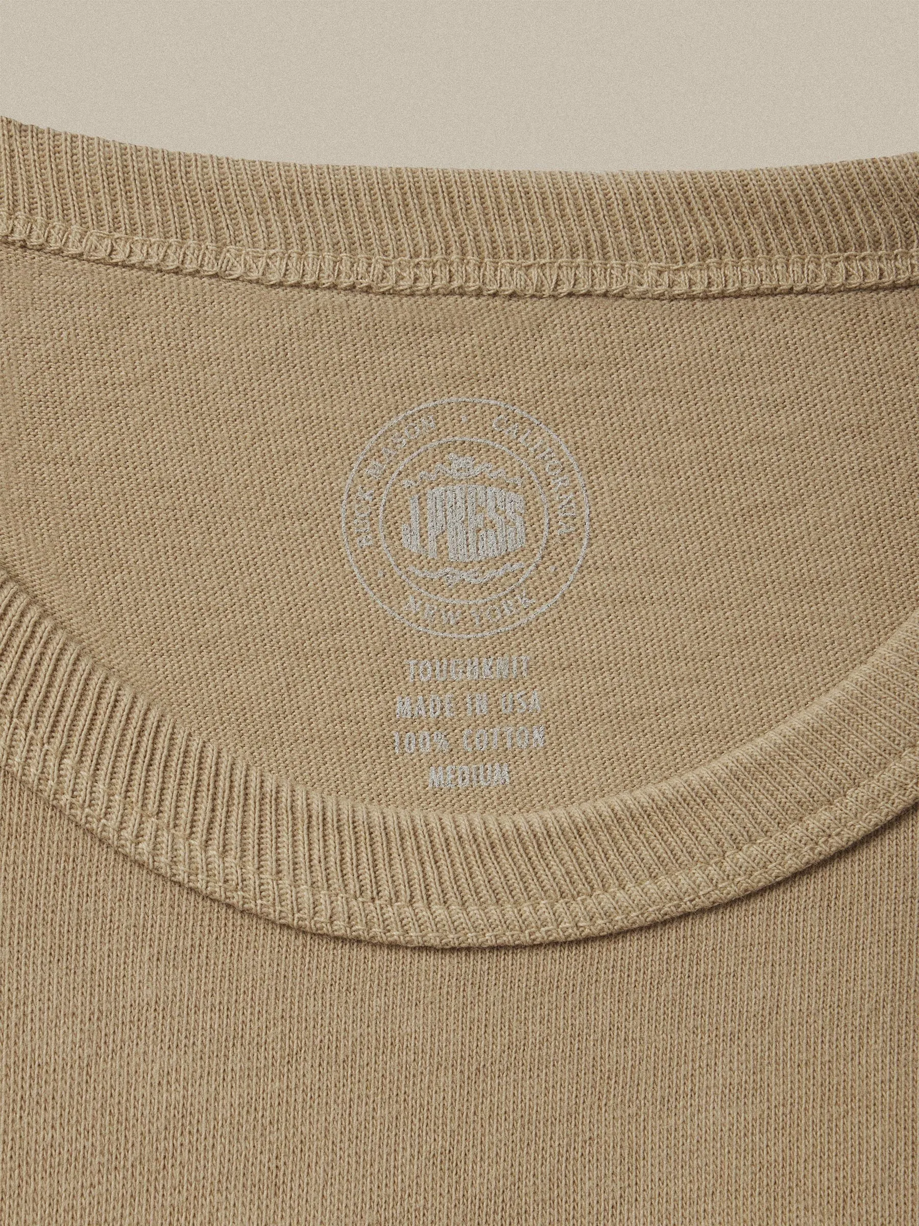 Made-in-USA Khaki Tough Knit Pocket Tee sold by J. Press product image thumbnail 2