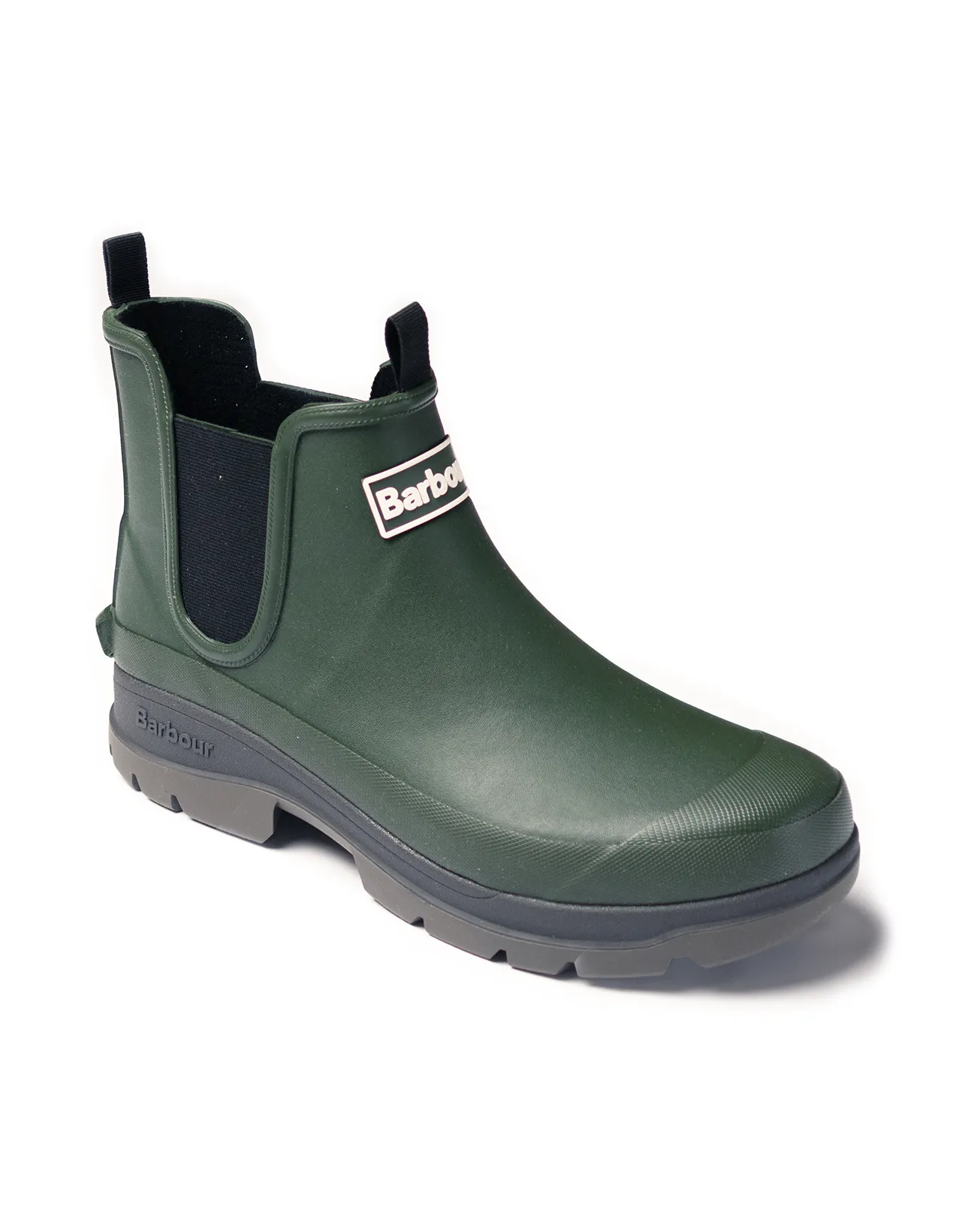 Barbour Olive Nimbus Chelsea Wellington Boots sold by J. Press