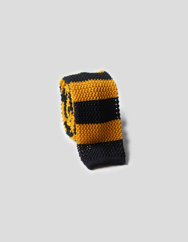 STRIPE SILK KNIT TIE made by J. Press