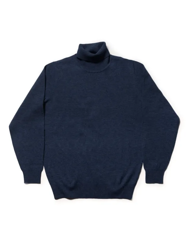 NAVY LAMBSWOOL TURTLE NECK SWEATER sold by J. Press