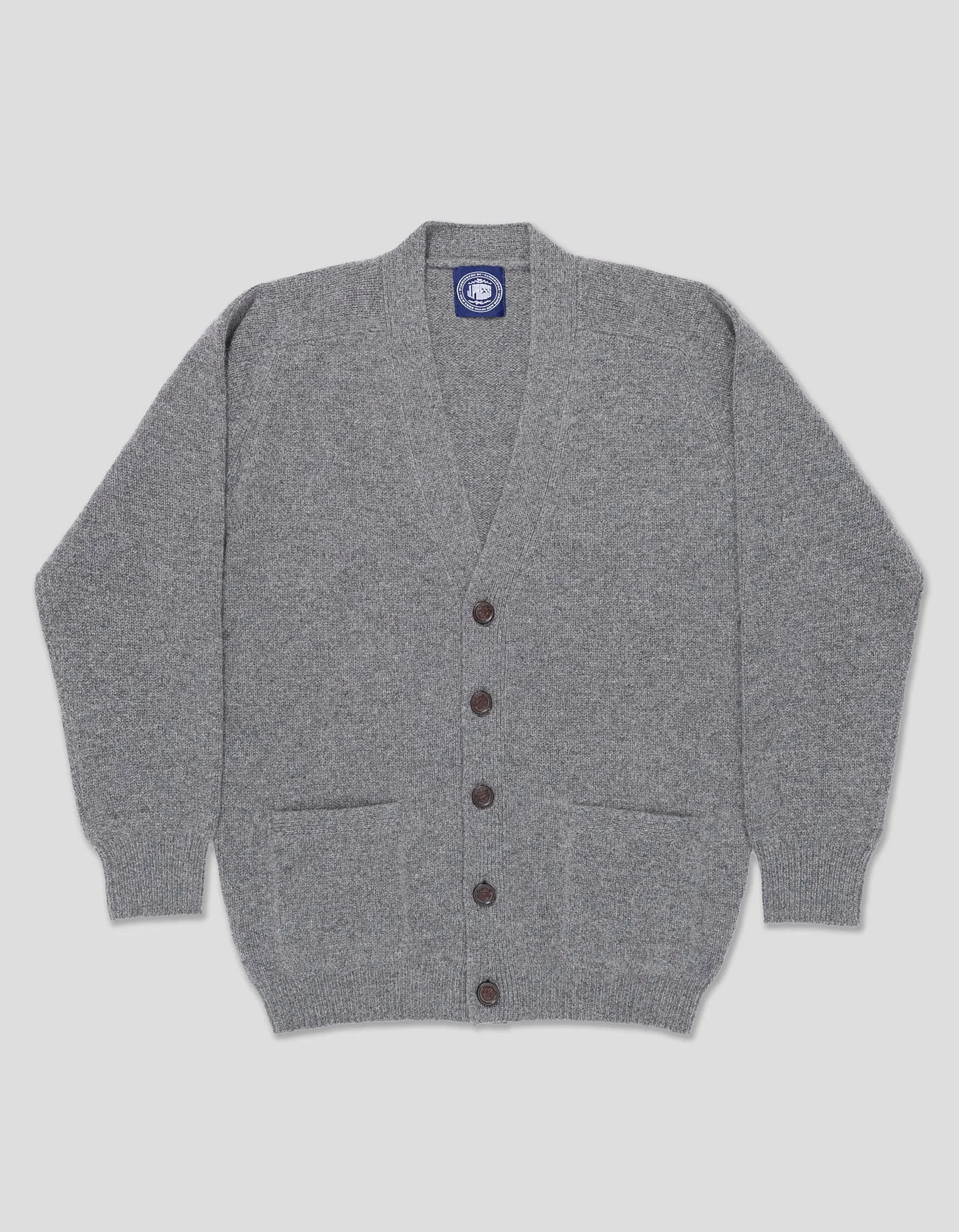 Heather Grey Lambswool Cardigan Sweater sold by J. Press