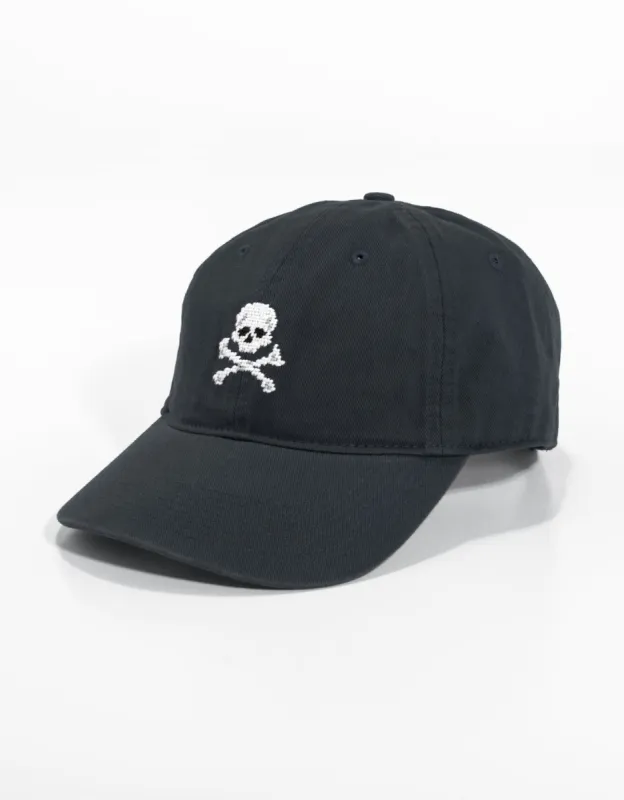 Jolly Roger Black Needlepoint Hat made by J. Press