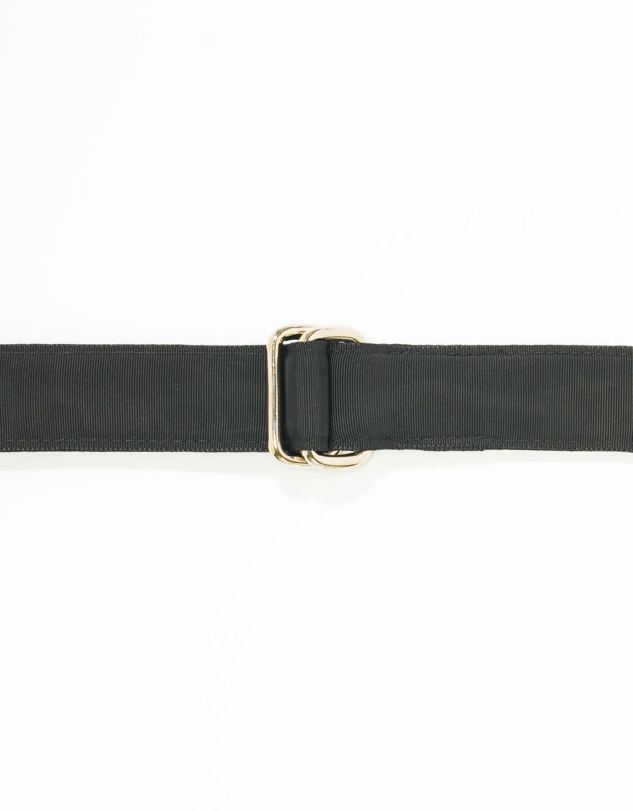 Made-in-USA Solid Black Grosgrain Ribbon Belt sold by J. Press