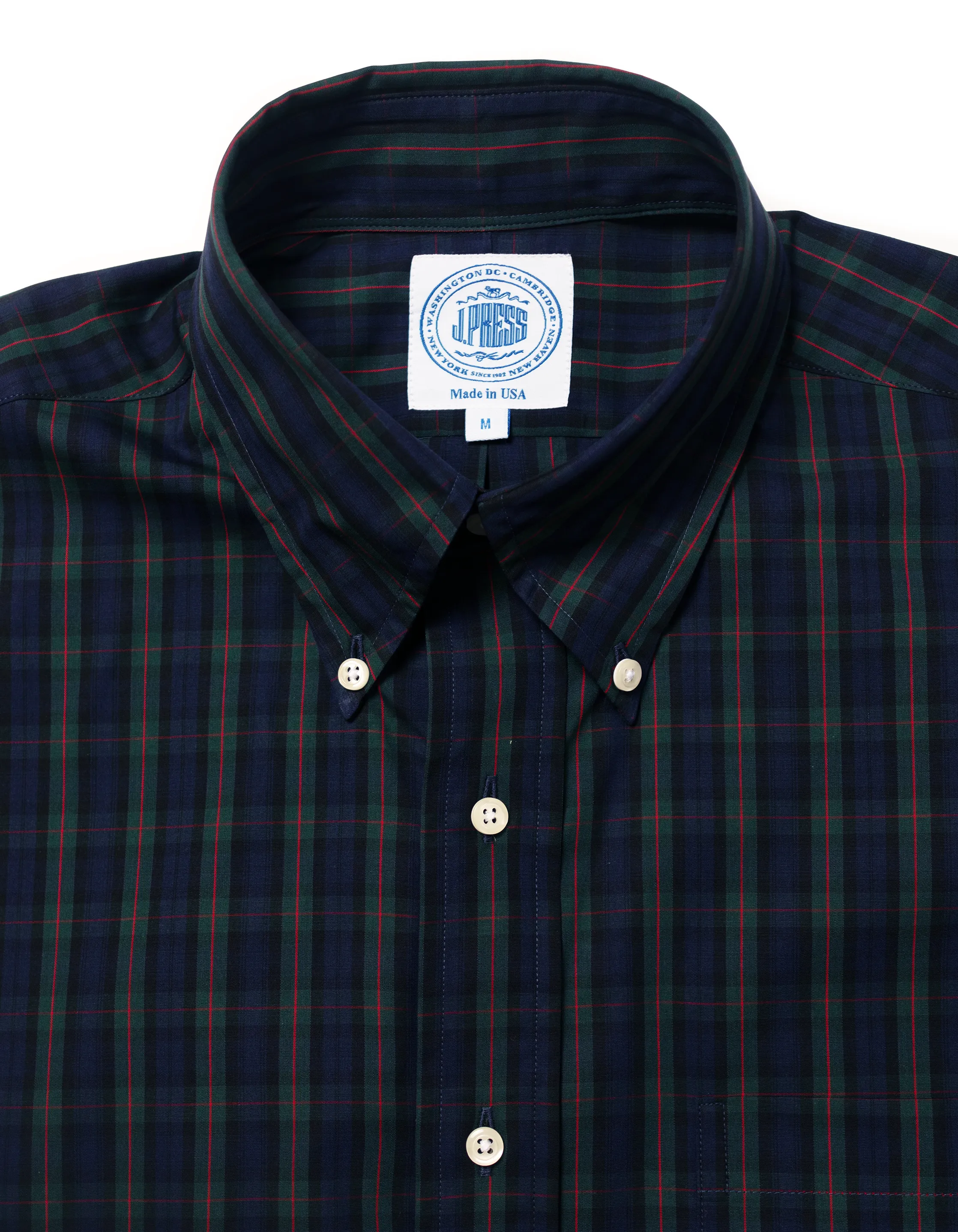 NAVY/GREEN PLAID SPORT SHIRT sold by J. Press product image thumbnail 2