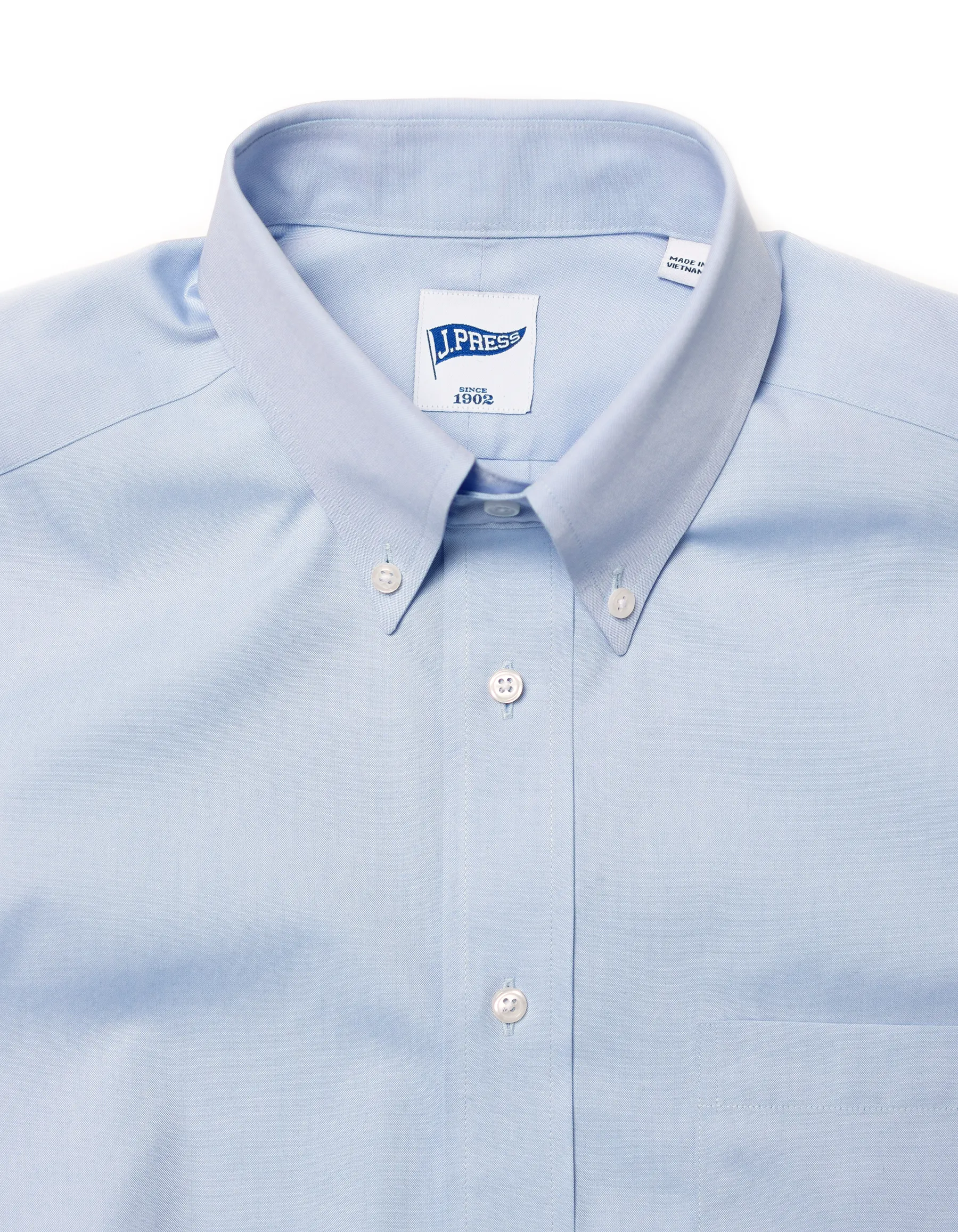 Pinpoint Oxford Button Down Shirt - Trim Fit sold by J. Press product image thumbnail 2