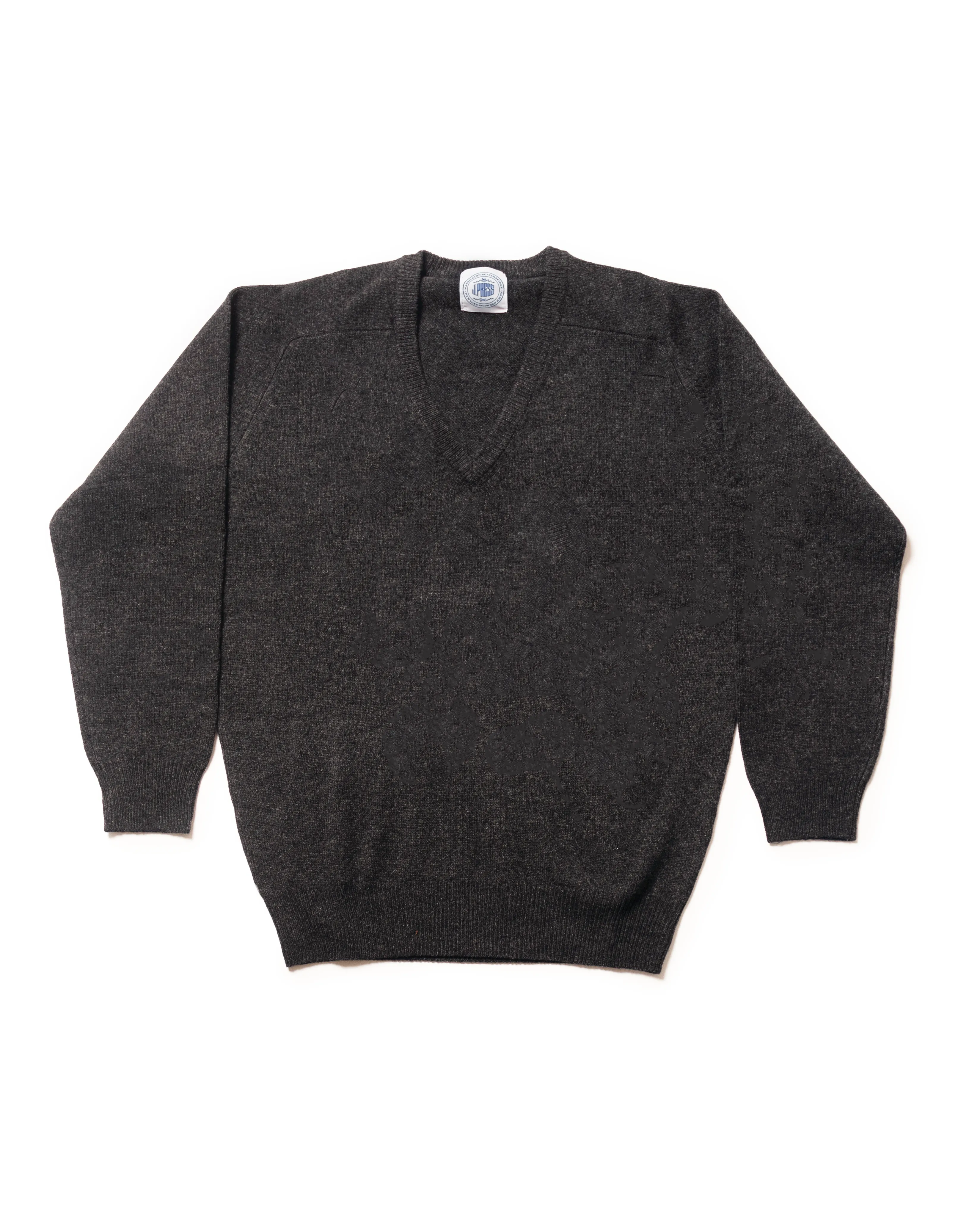 LAMBSWOOL V NECK SWEATER - CHARCOAL sold by J. Press