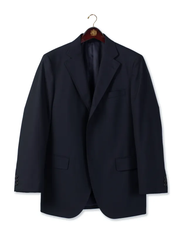 Solid Navy Merino Wool Suit - Trim Fit sold by J. Press