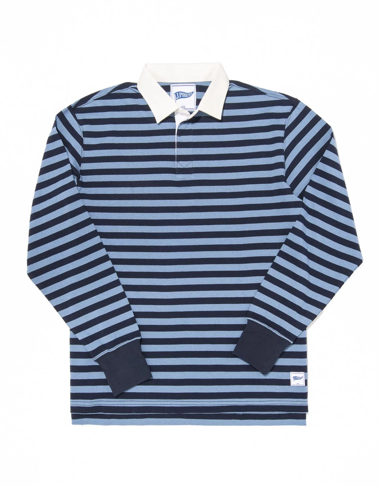 BLUE/NAVY STRIPE RUGBY SHIRT sold by J. Press