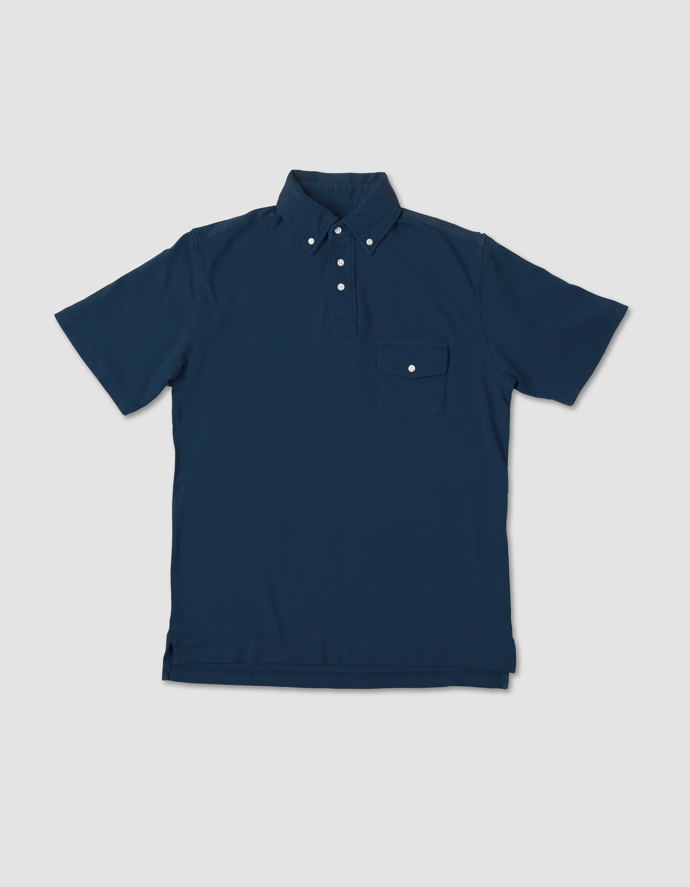Navy Button Down Collar Polo Shirt sold by J. Press