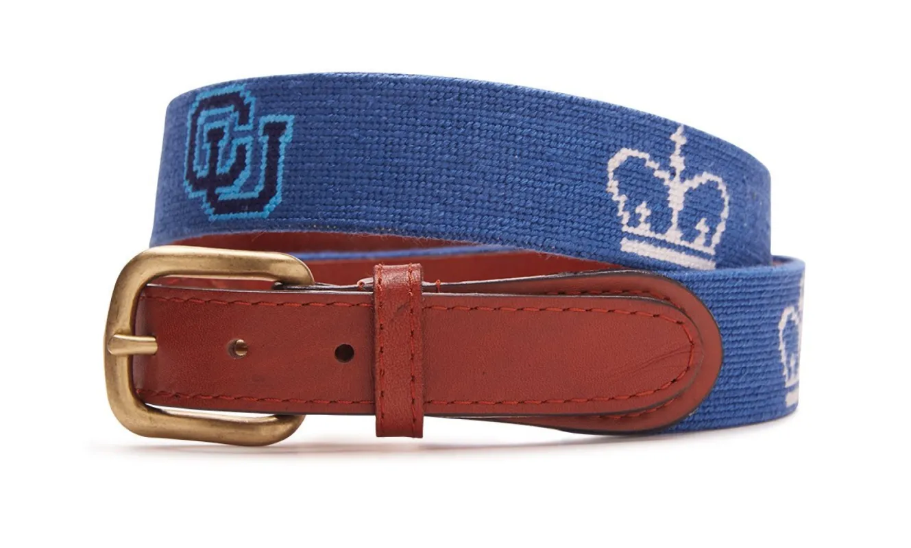 Columbia University Needlepoint Belt sold by J. Press