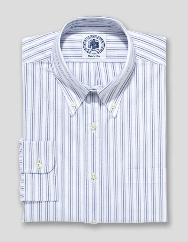 BLUE/BLUE STRIPE OXFORD DRESS SHIRT sold by J. Press