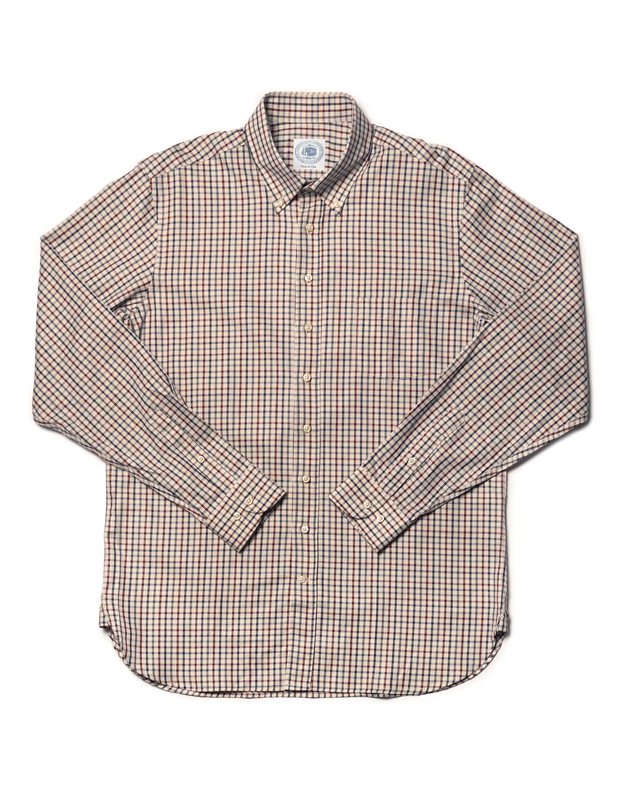 CREAM SMALL MULTI TATTERSALL SPORT SHIRT sold by J. Press