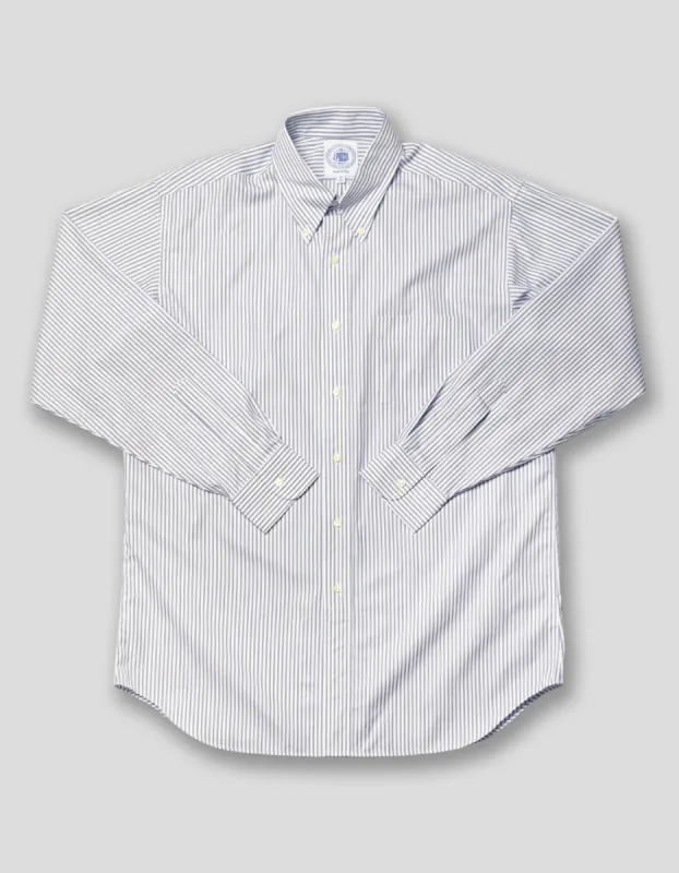 Made-in-USA Light Blue Pencil Stripe Button Down Shirt - Classic Fit sold by J. Press