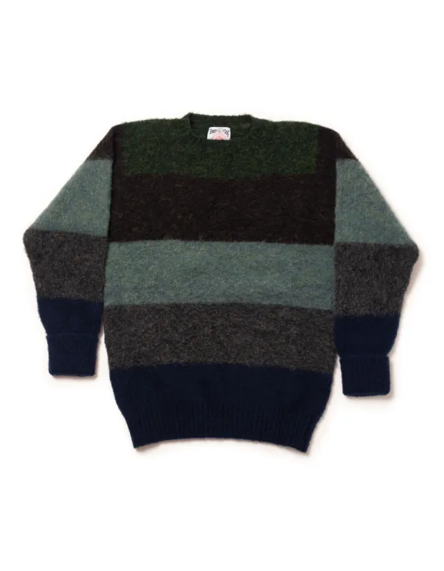SHAGGY DOG SWEATER DARK MULTI STRIPE  - CLASSIC FIT sold by J. Press