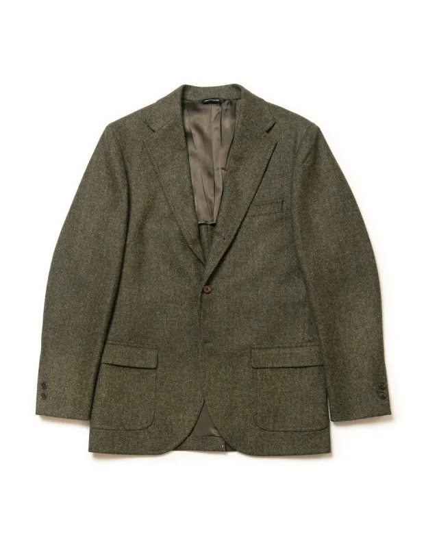 OLIVE HERRINGBONE SPORT COAT sold by J. Press