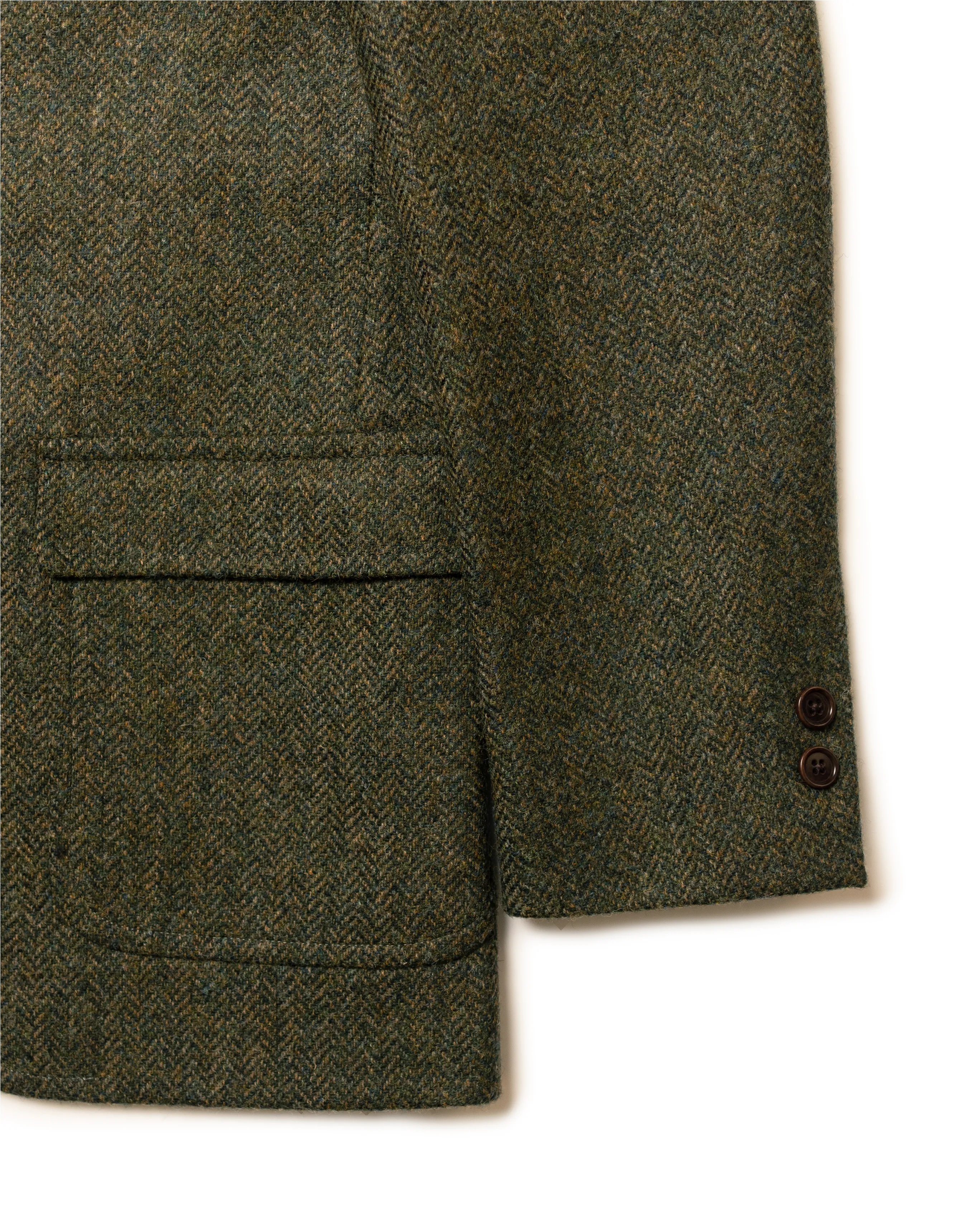 Olive Herringbone Wool Sport Coat - Trim Fit sold by J. Press product image thumbnail 2