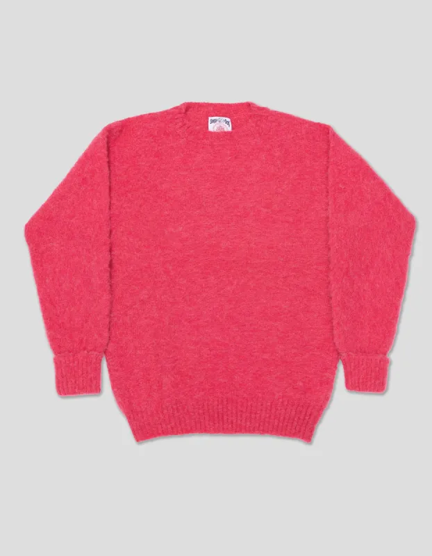 Made-in-Scotland Fuschia Shaggy Dog Sweater - Classic Fit sold by J. Press
