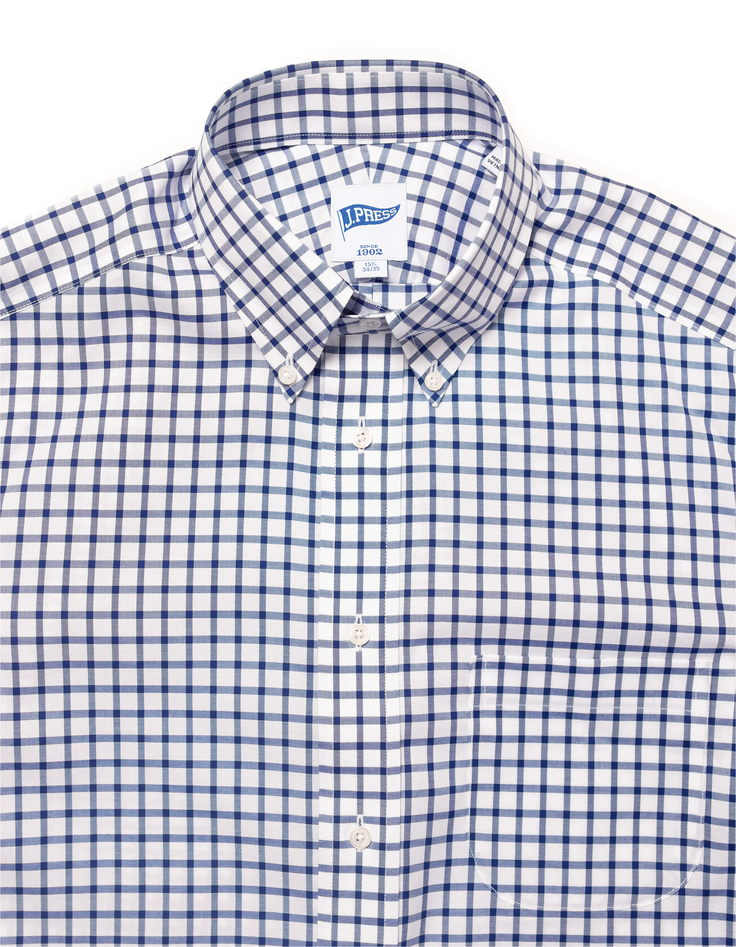 Large Tattersall Button Down Shirt - Trim Fit sold by J. Press product image thumbnail 2