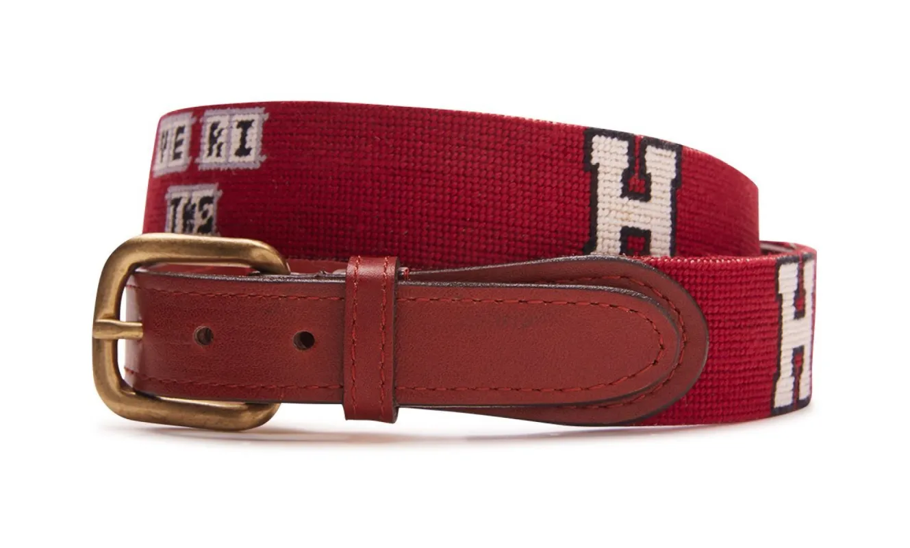 Harvard University Needlepoint Belt sold by J. Press