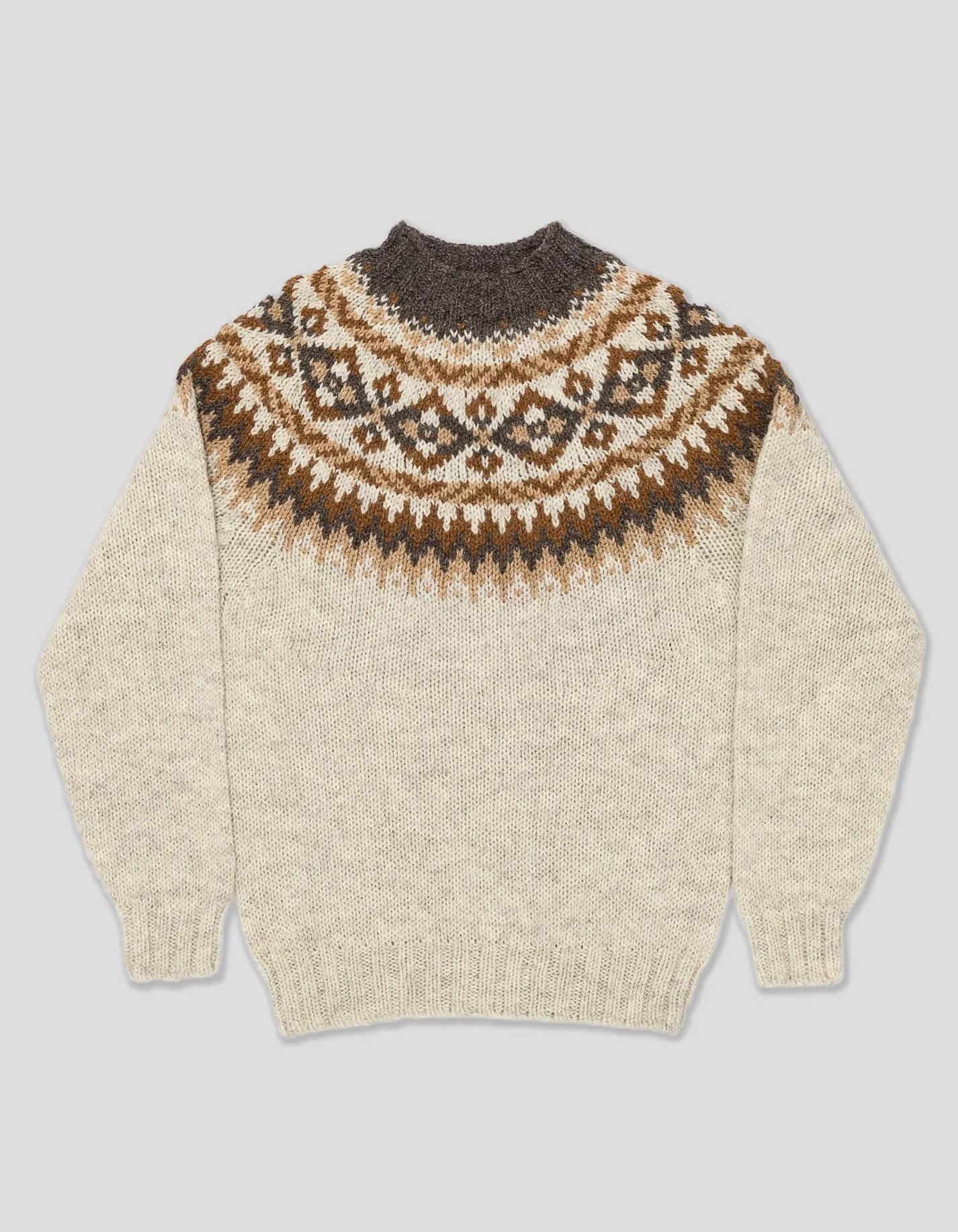 CHUNKY FAIR ISLE SWEATER - TAN sold by J. Press