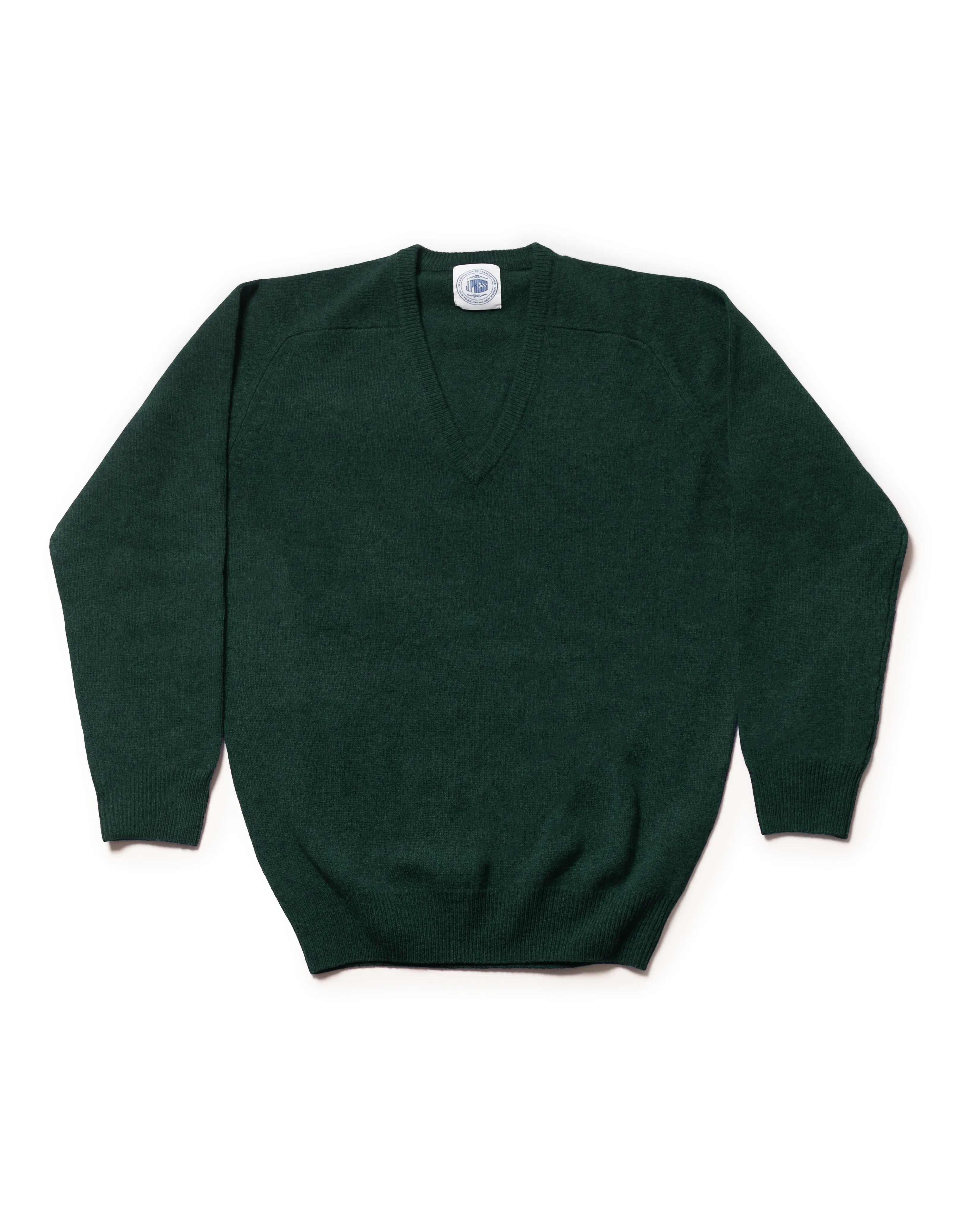 LAMBSWOOL V NECK SWEATER - GREEN sold by J. Press