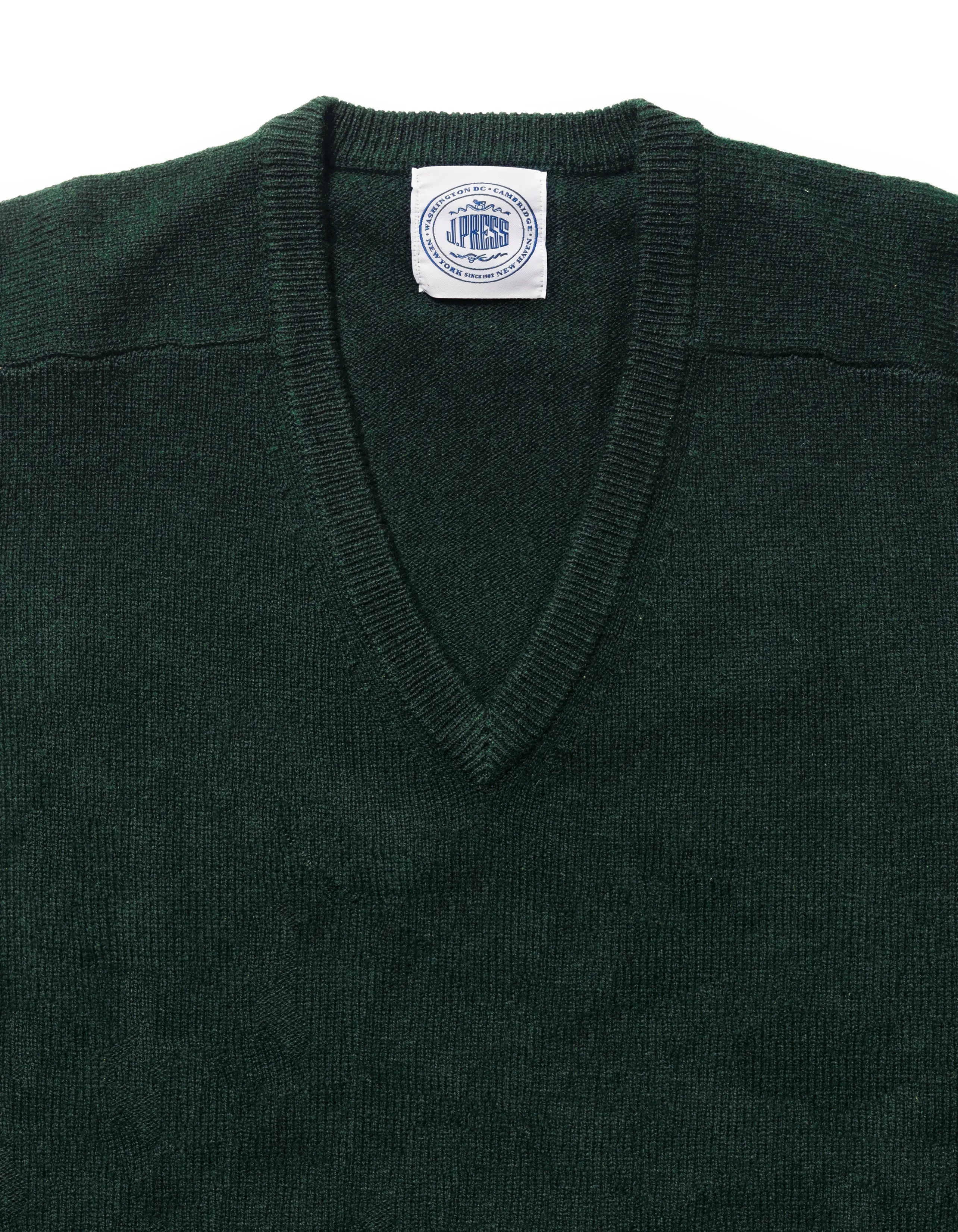 LAMBSWOOL V NECK SWEATER - GREEN sold by J. Press product image thumbnail 2