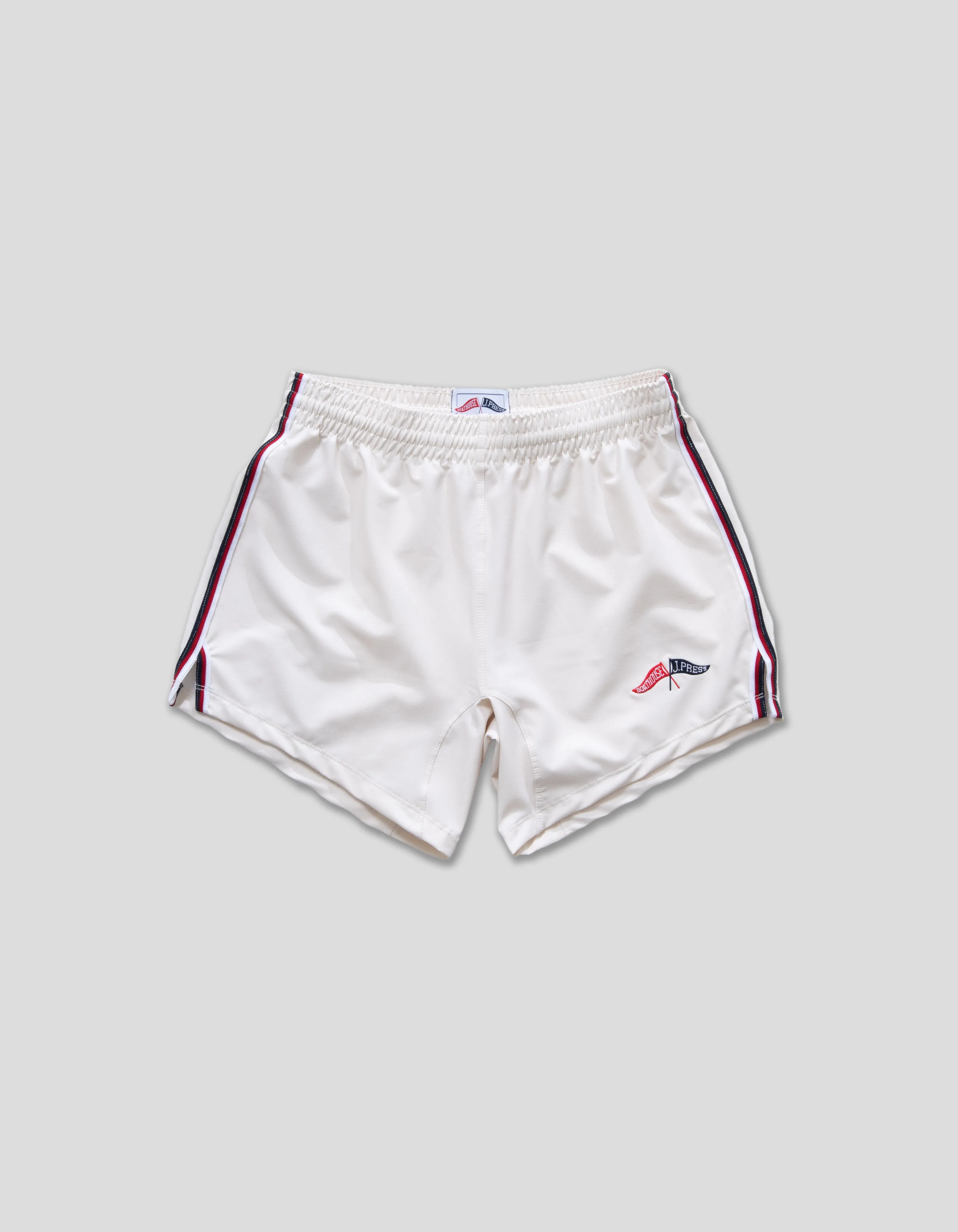 J.PRESS x BOATHOUSE UNISEX RUGBY SHORT - WHITE sold by J. Press