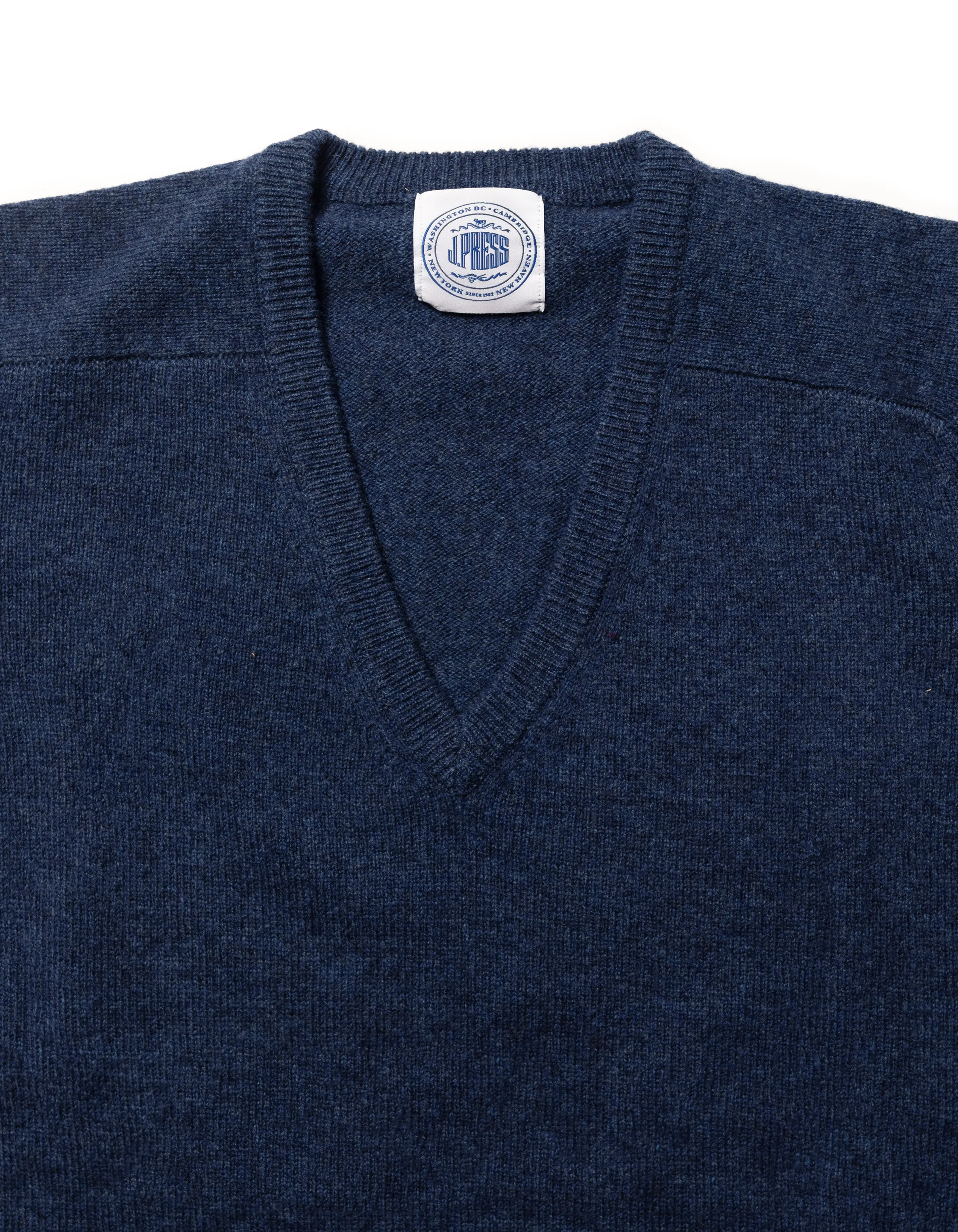 Medium Blue Lambswool V-neck Sweater sold by J. Press product image thumbnail 2