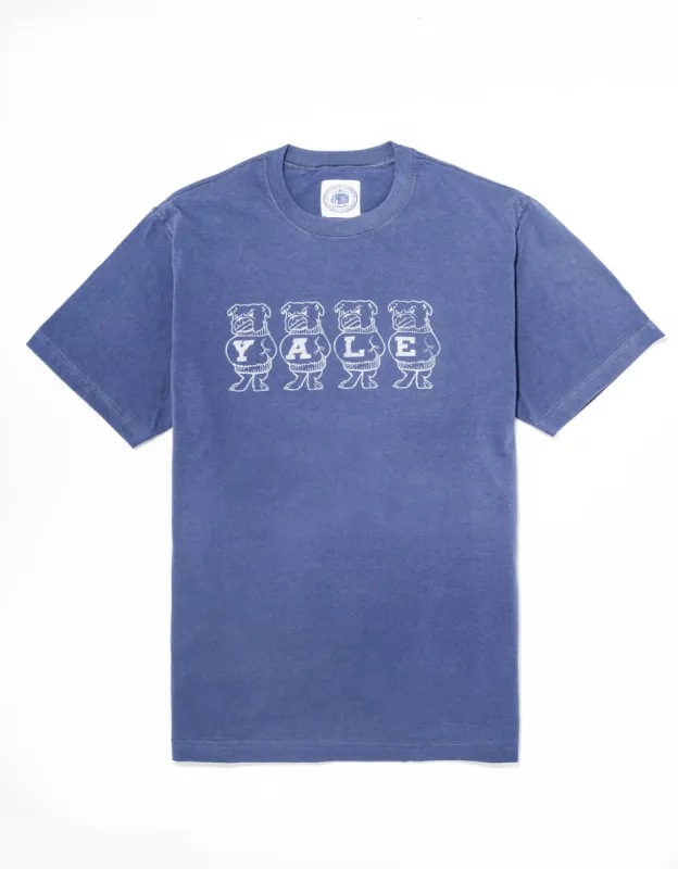 Yale Blue Vintage Bulldog T-Shirt made by J. Press