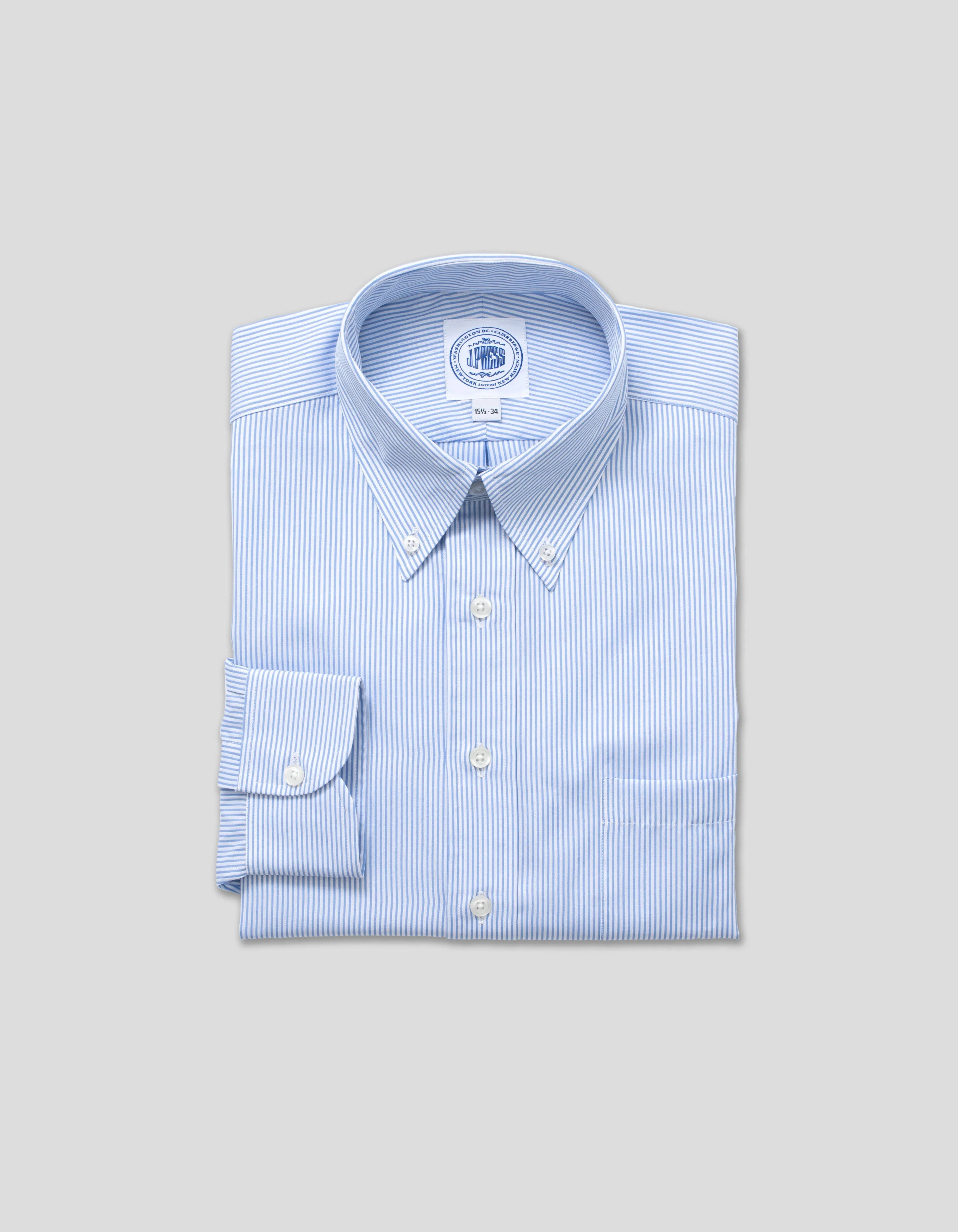 Pencil Stripe Twill Dress Shirt - Classic Fit sold by J. Press