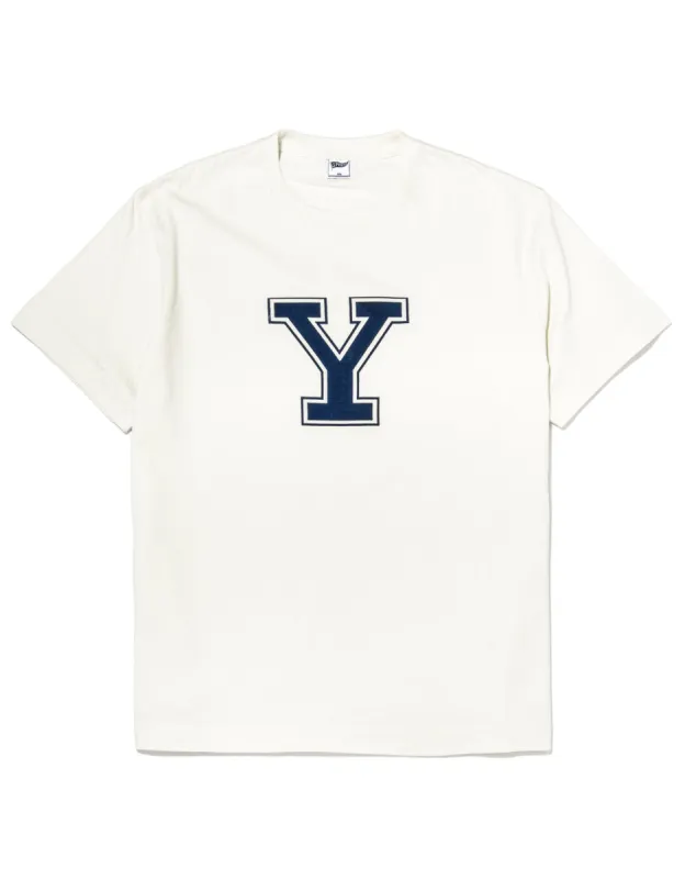 Yale White Varsity "Y" T-Shirt sold by J. Press