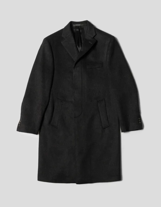 Made-in-USA Charcoal Wool/Cashmere Topcoat sold by J. Press