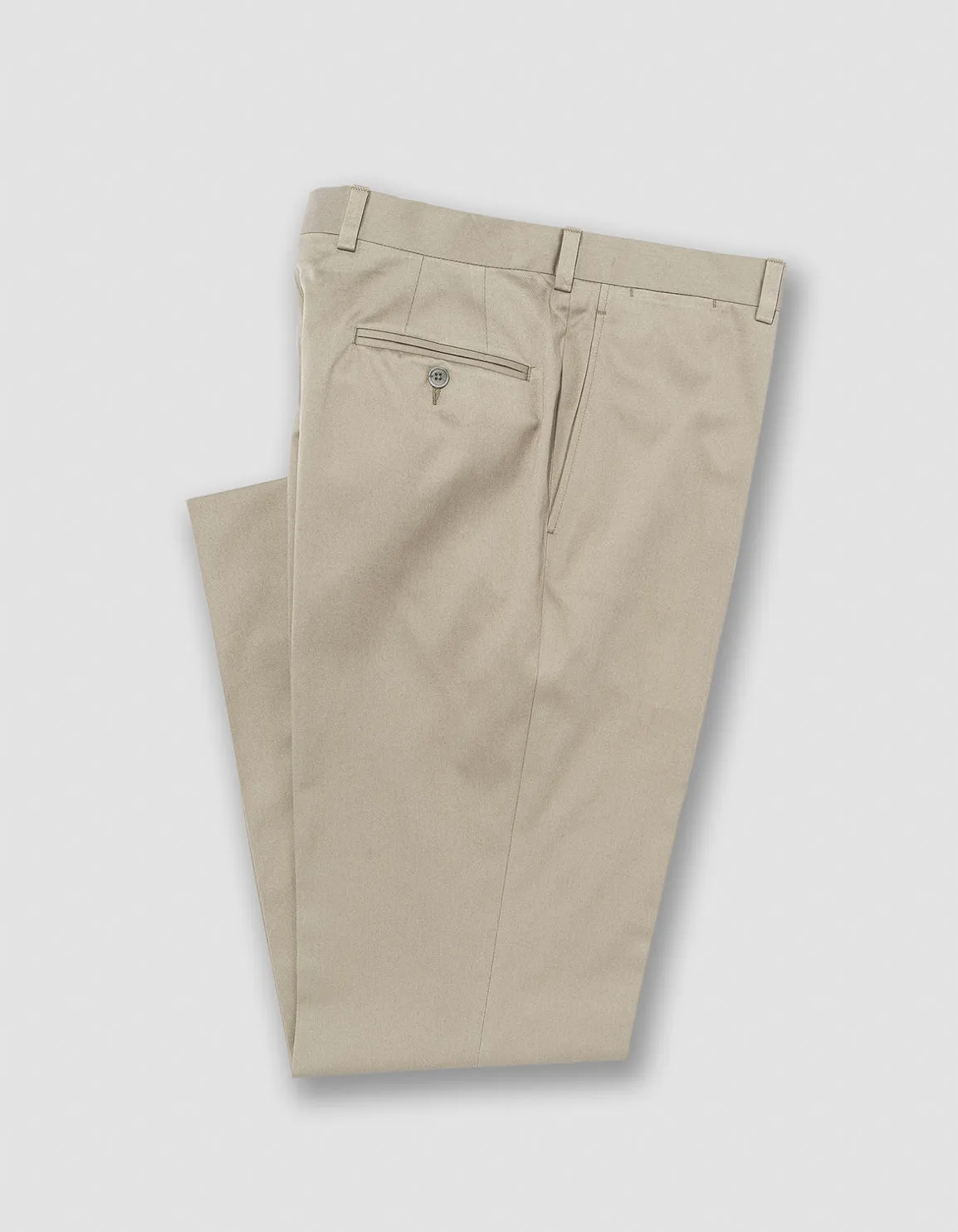 Made-in-Canada Grey Cotton Drill Cloth Trousers sold by J. Press