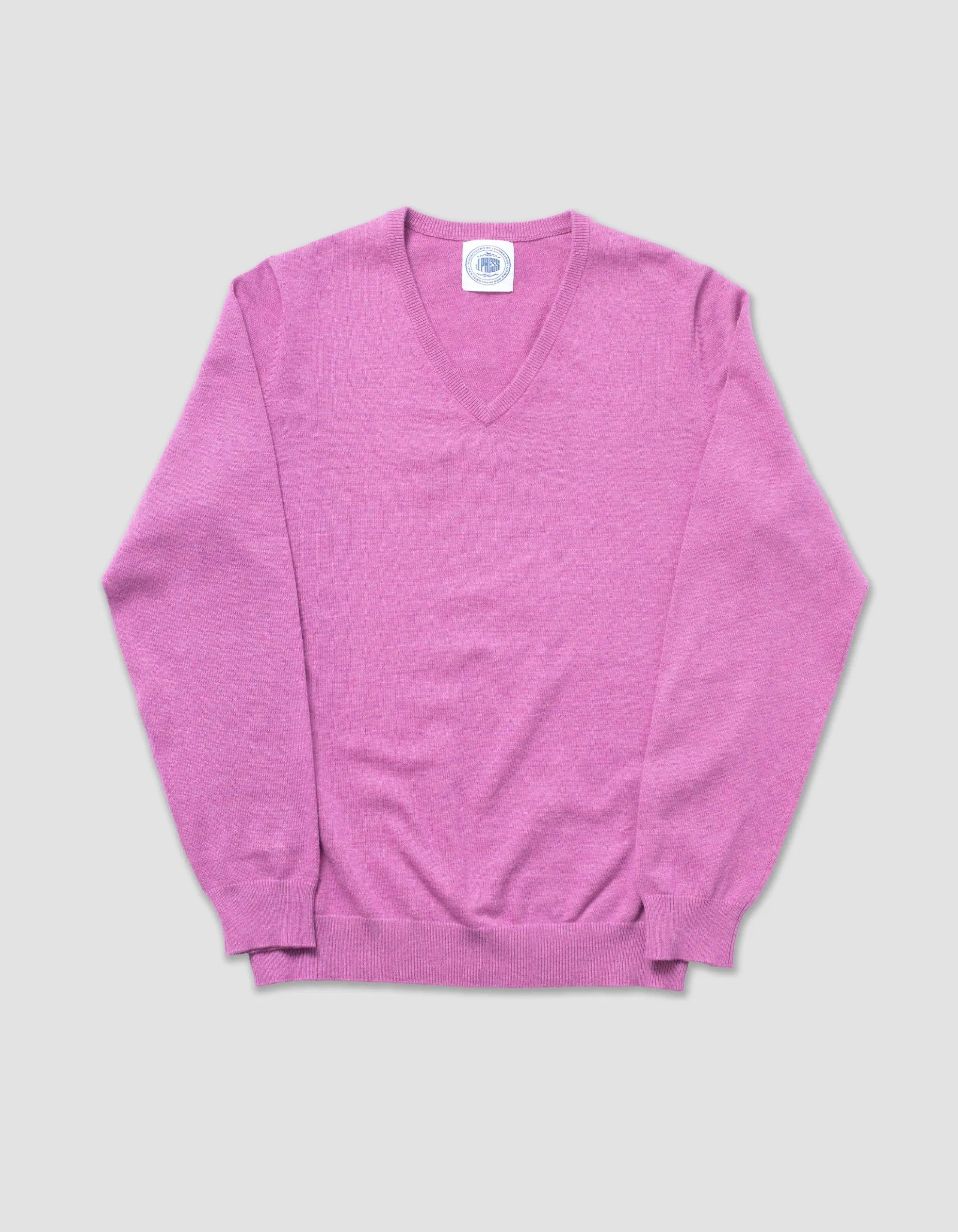 Purple Cotton-Cashmere V-Neck Sweater sold by J. Press
