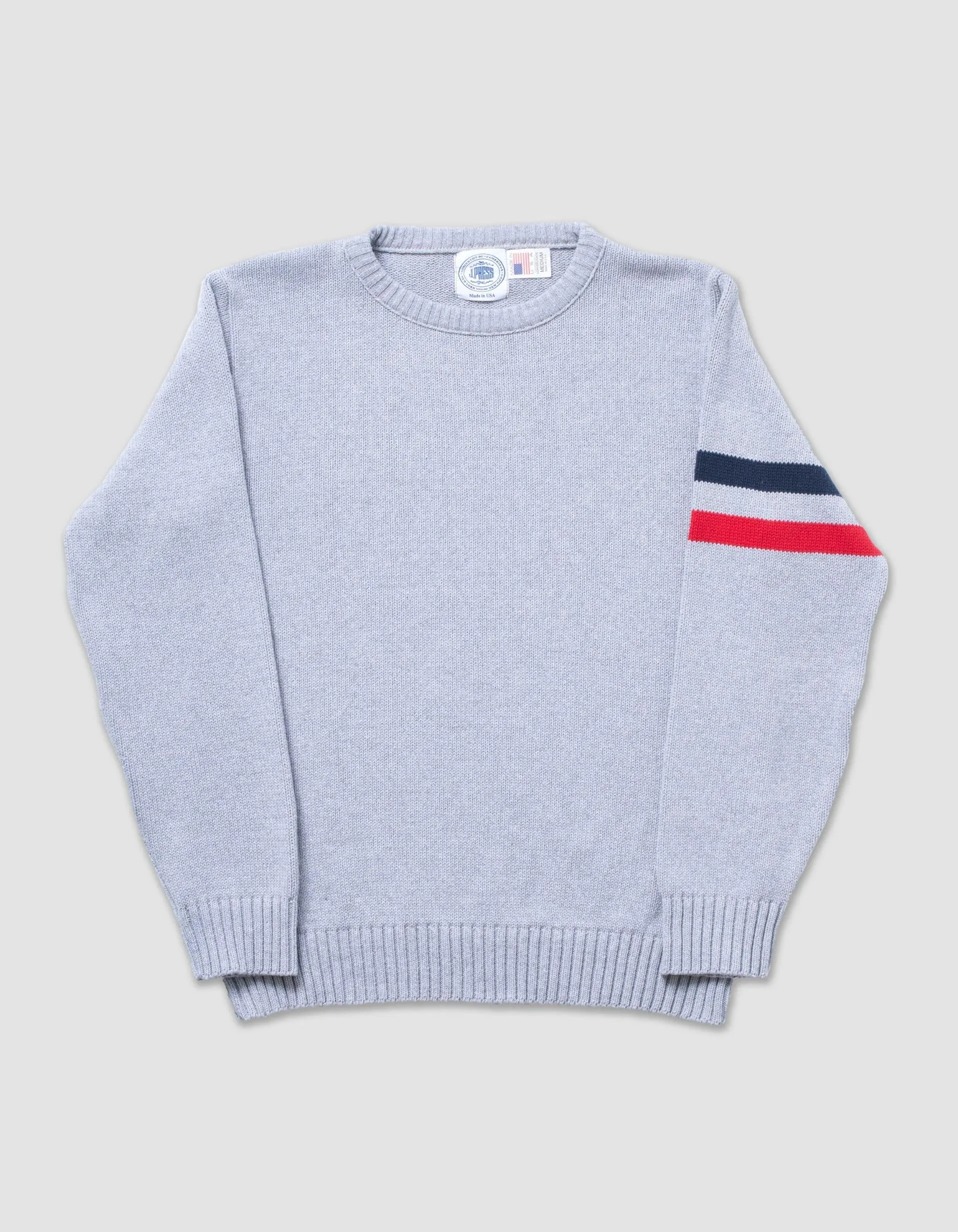 Cotton Sleeve Stripe Sweater sold by J. Press