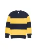 RUGBY STRIPE CREW NECK SWEATER - YELLOW/NAVY sold by J. Press