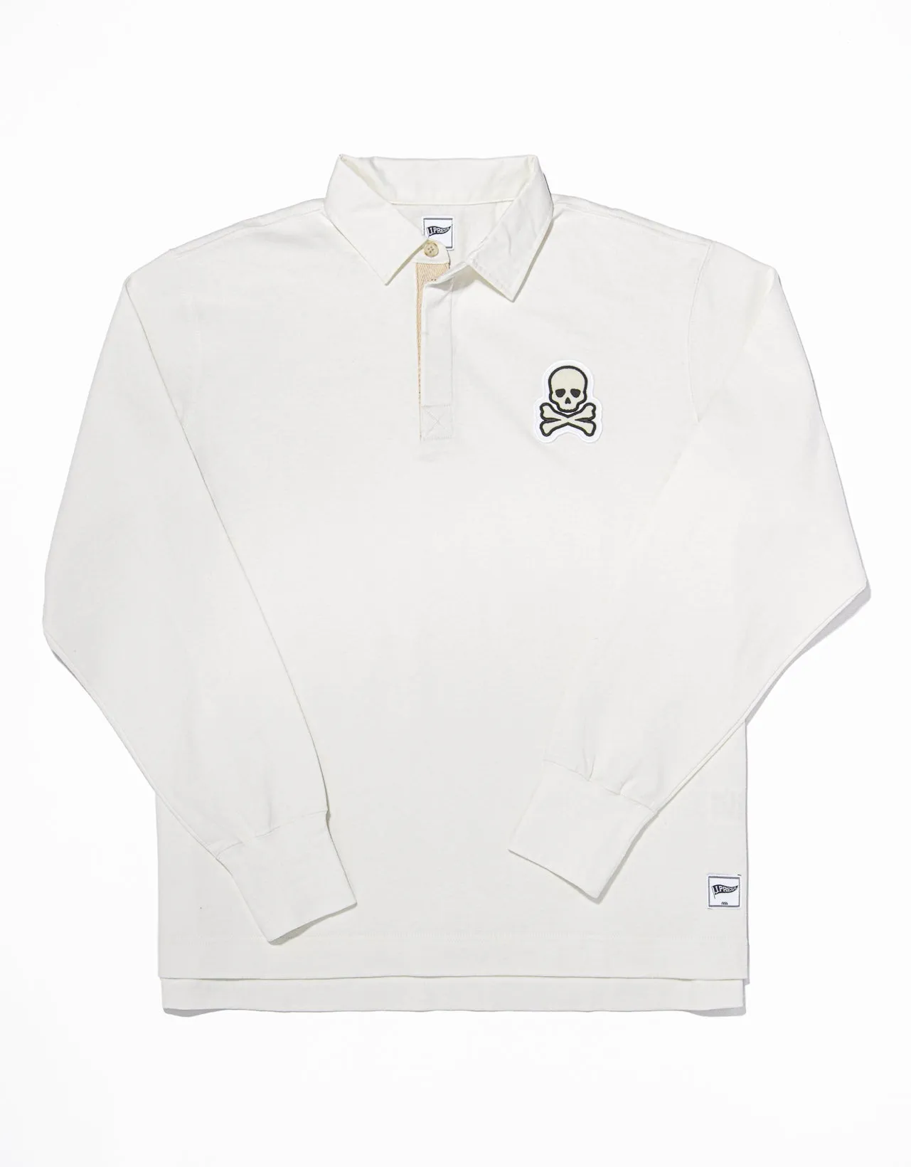SKULL AND CROSSBONES RUGBY SHIRT - WHITE sold by J. Press