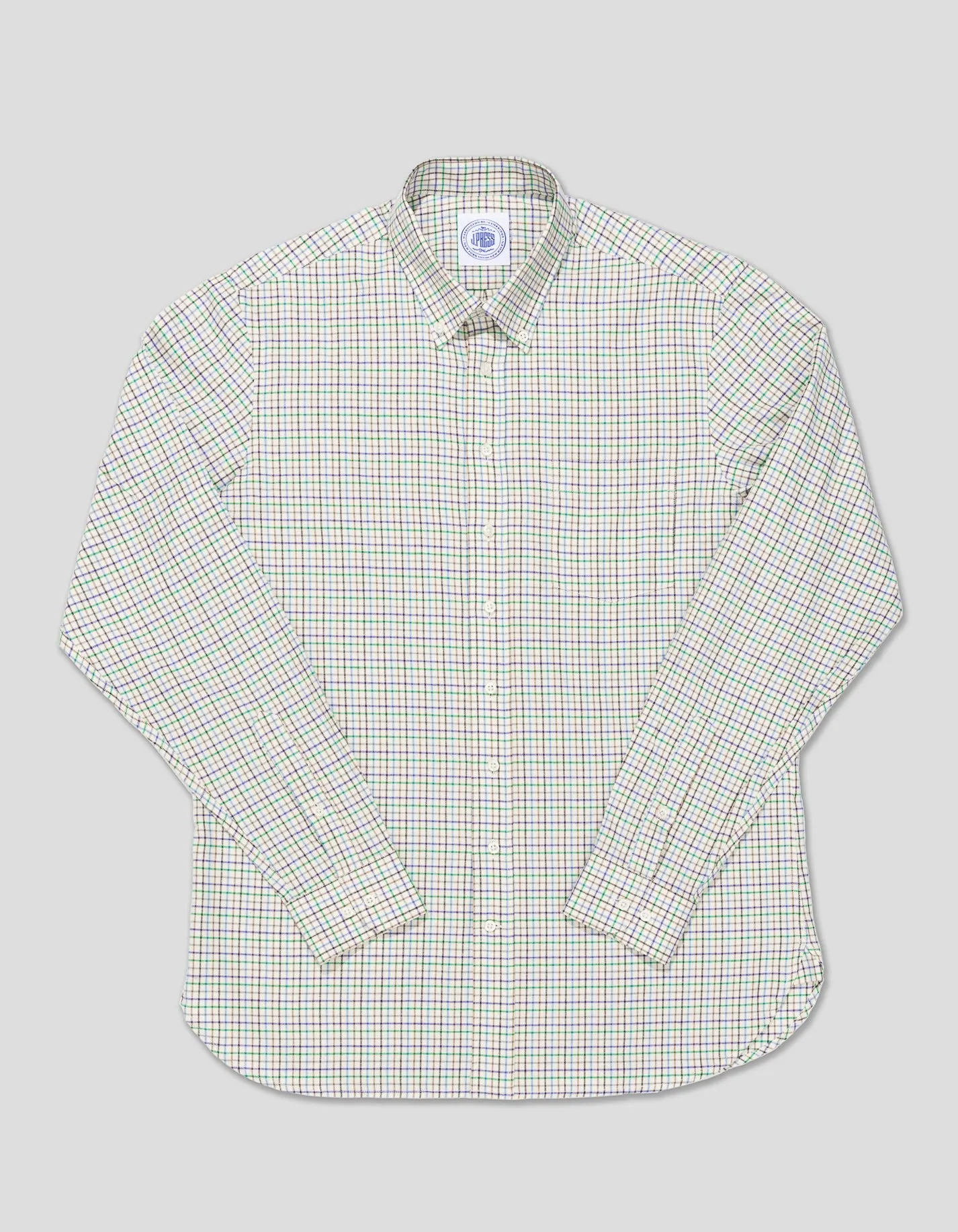 NAVY MULTI TATTERSALL SPORT SHIRT sold by J. Press