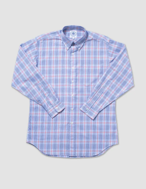 Made-in-USA Blue & Red Windowpane Button Down Sport Shirt - Classic Fit sold by J. Press