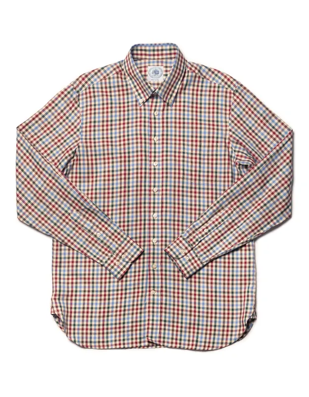 CREAM LARGE MULTI TATTERSALL SPORT SHIRT sold by J. Press