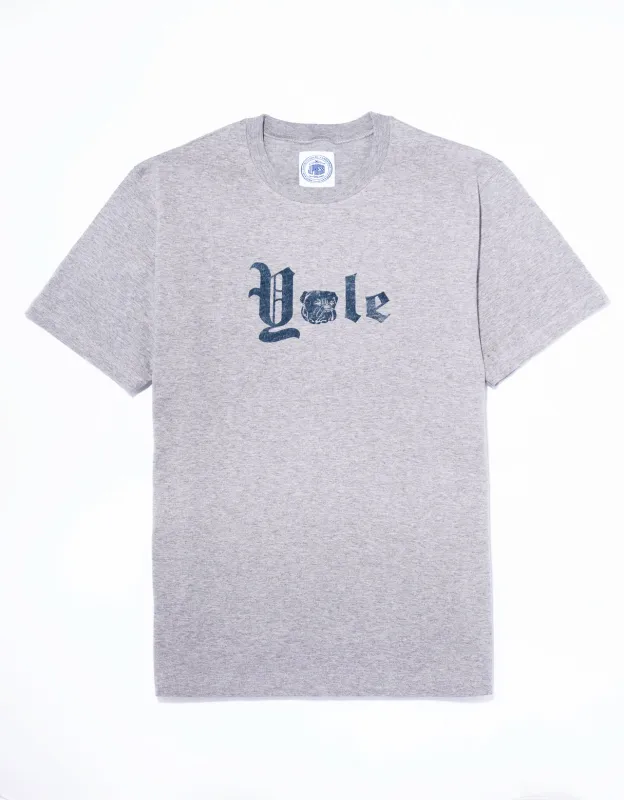 Yale Grey Gothic Spellout T-Shirt sold by J. Press